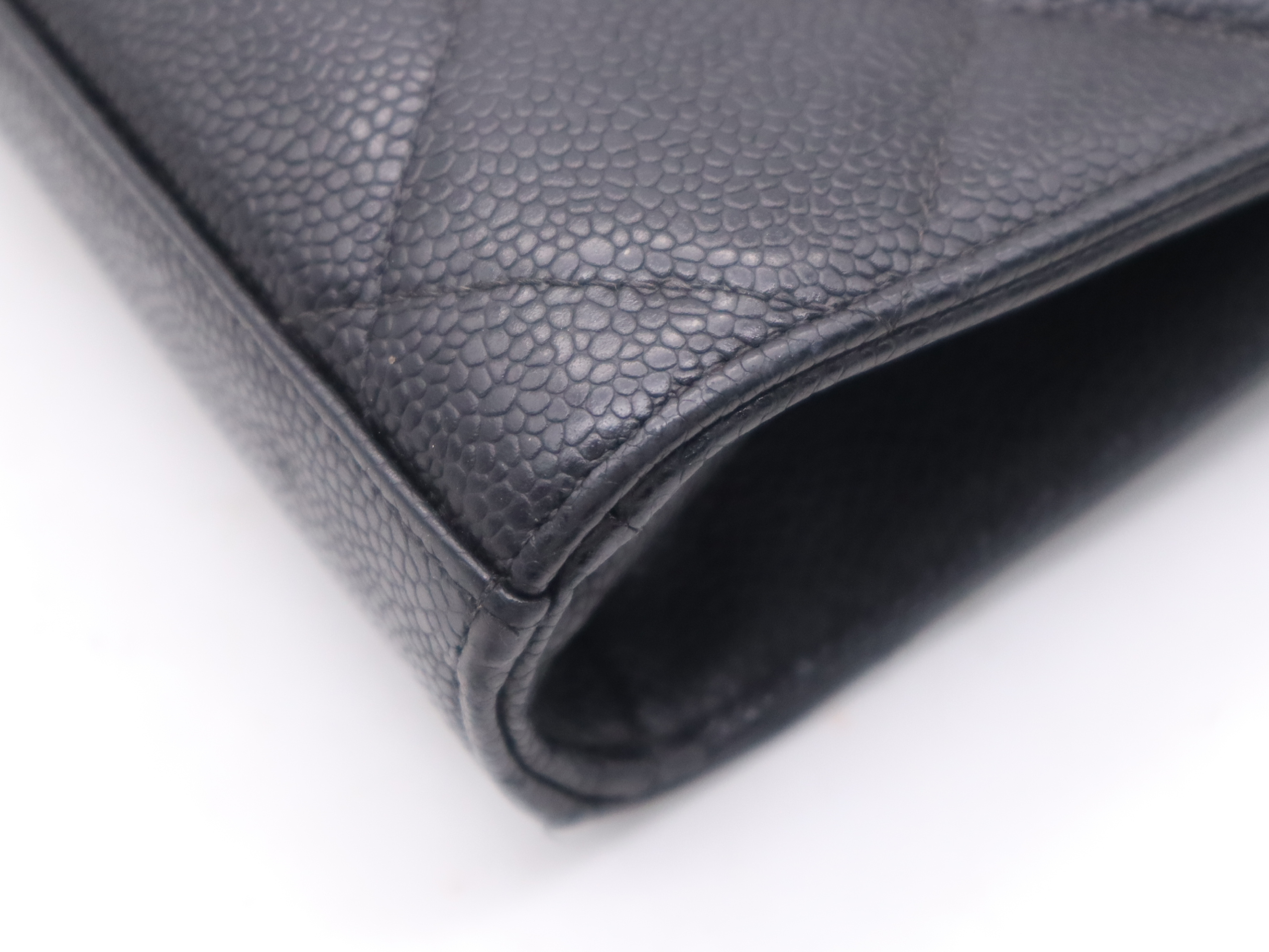 A02794 Caviar Skin Matelassé Turnlock Business Bag, Black with Gold Hardware, Original Seal (Incomplete/Unclear) — view 9