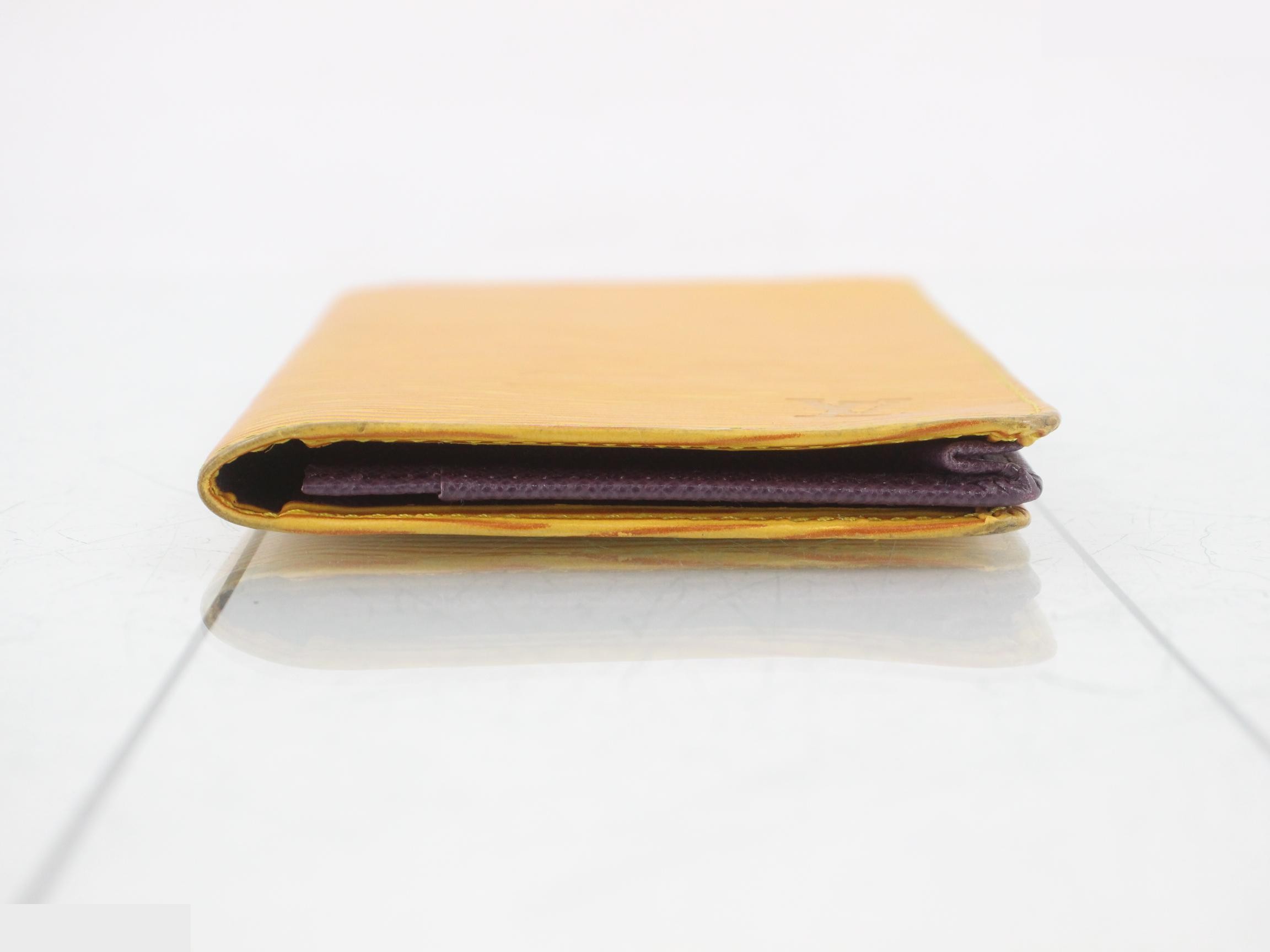 Epi Portecarte Credit Yen Tassili Yellow Billfold/Bi-fold Long Wallet — view 3