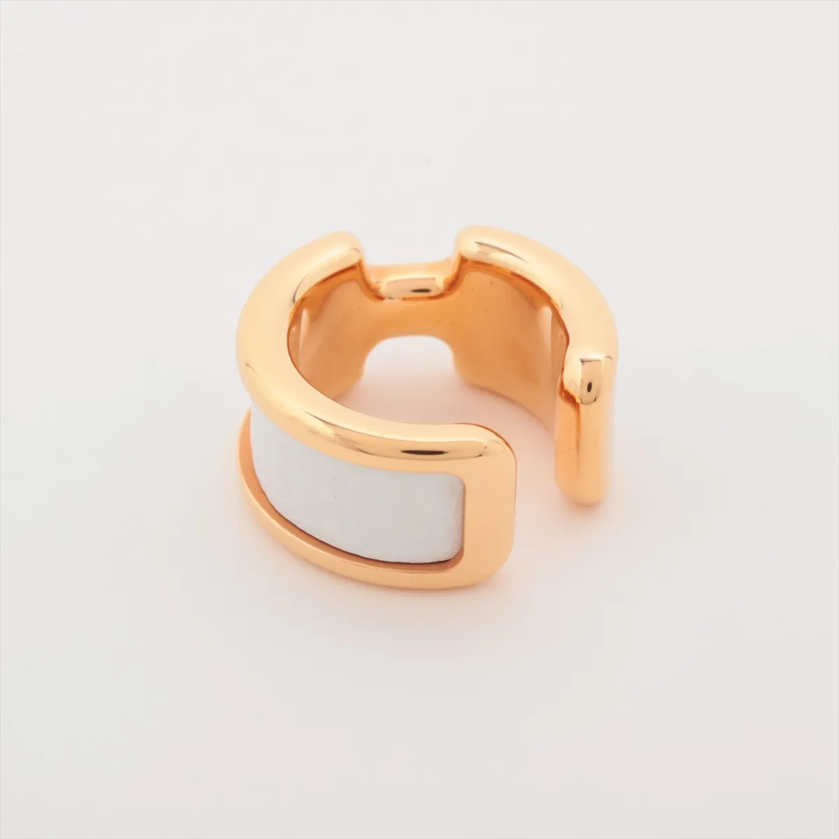 Olympe Ear Cuff, GP x Leather, Gold, — view 2