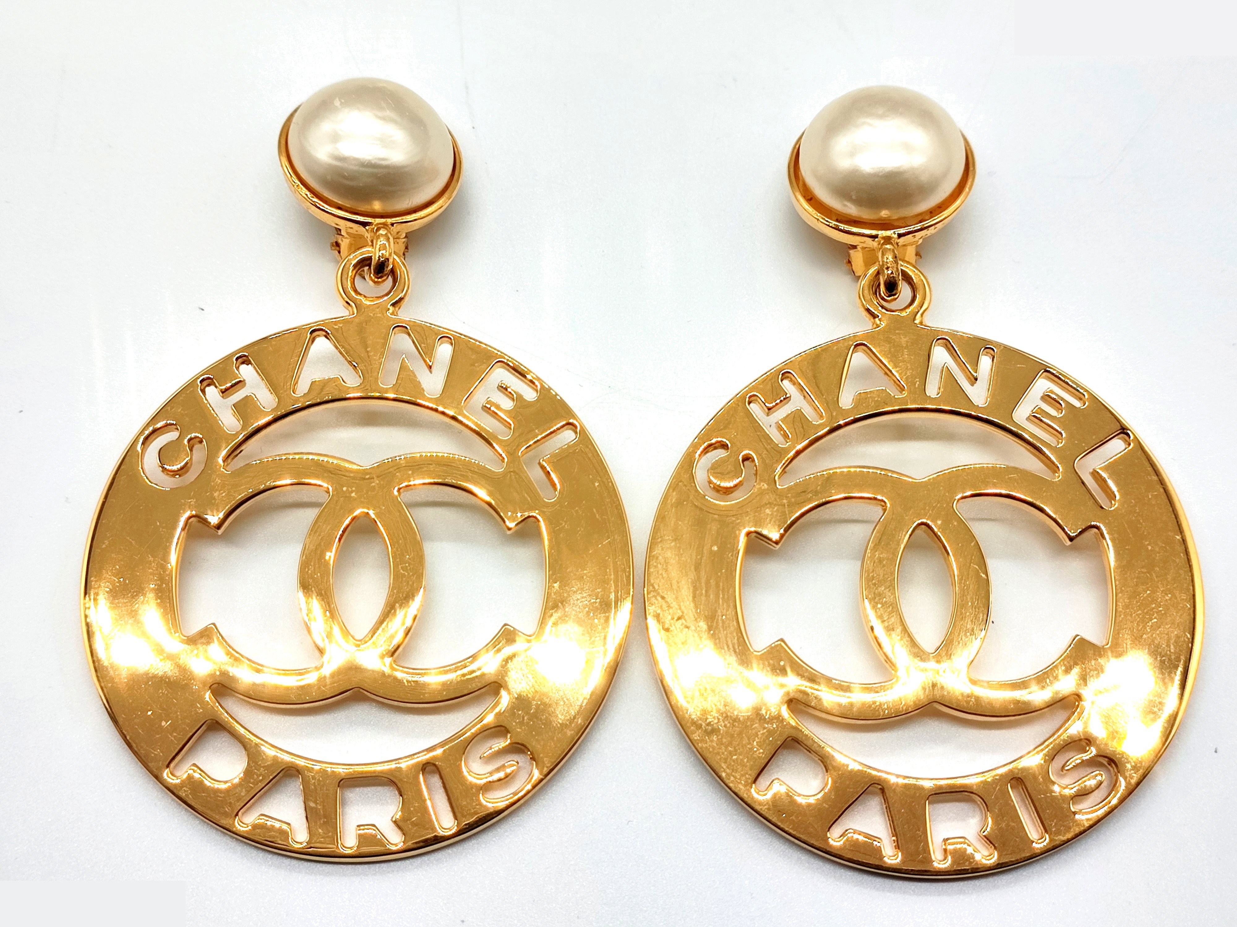 Big Coco Mark Pearl Swing Earrings — view 3