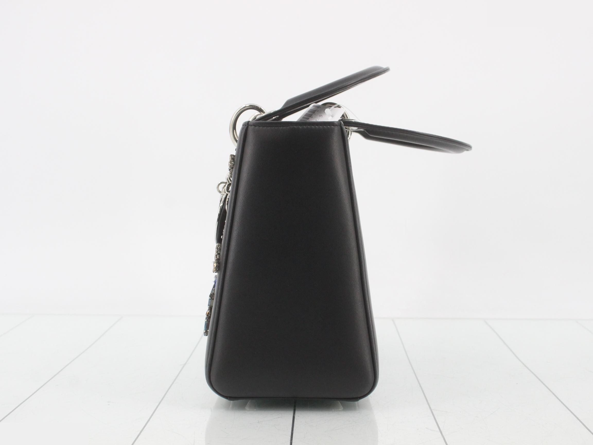 Lady Dior Leather Bijou 2-Way Handbag — view 3