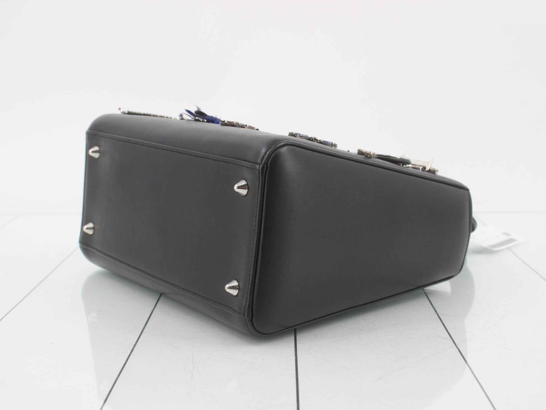 Lady Dior Leather Bijou 2-Way Handbag — view 6