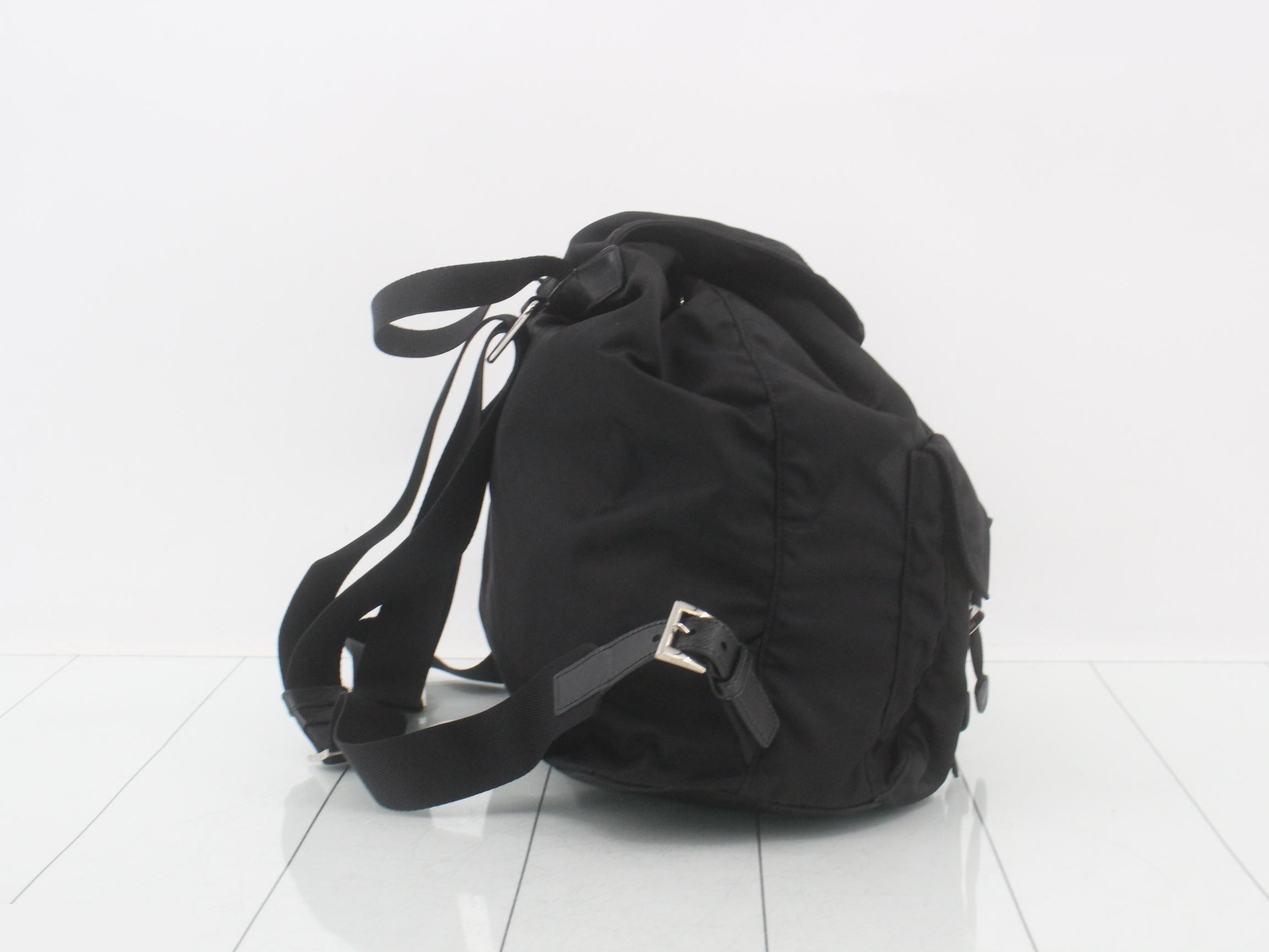 Nylon and Saffiano leather backpack — view 4