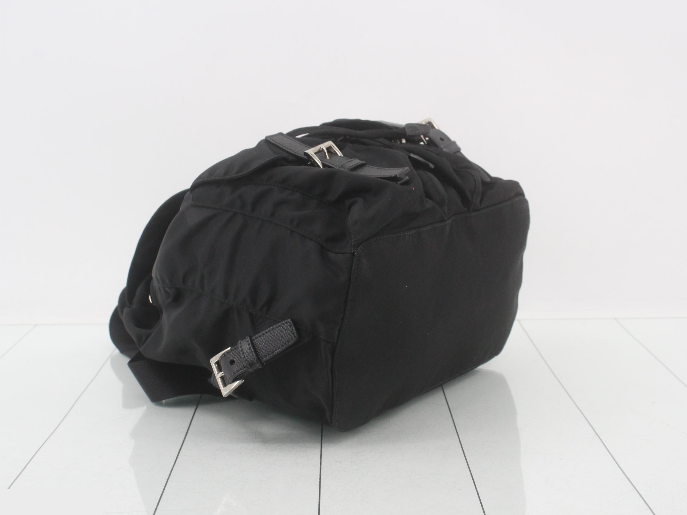 Nylon and Saffiano leather backpack — view 5