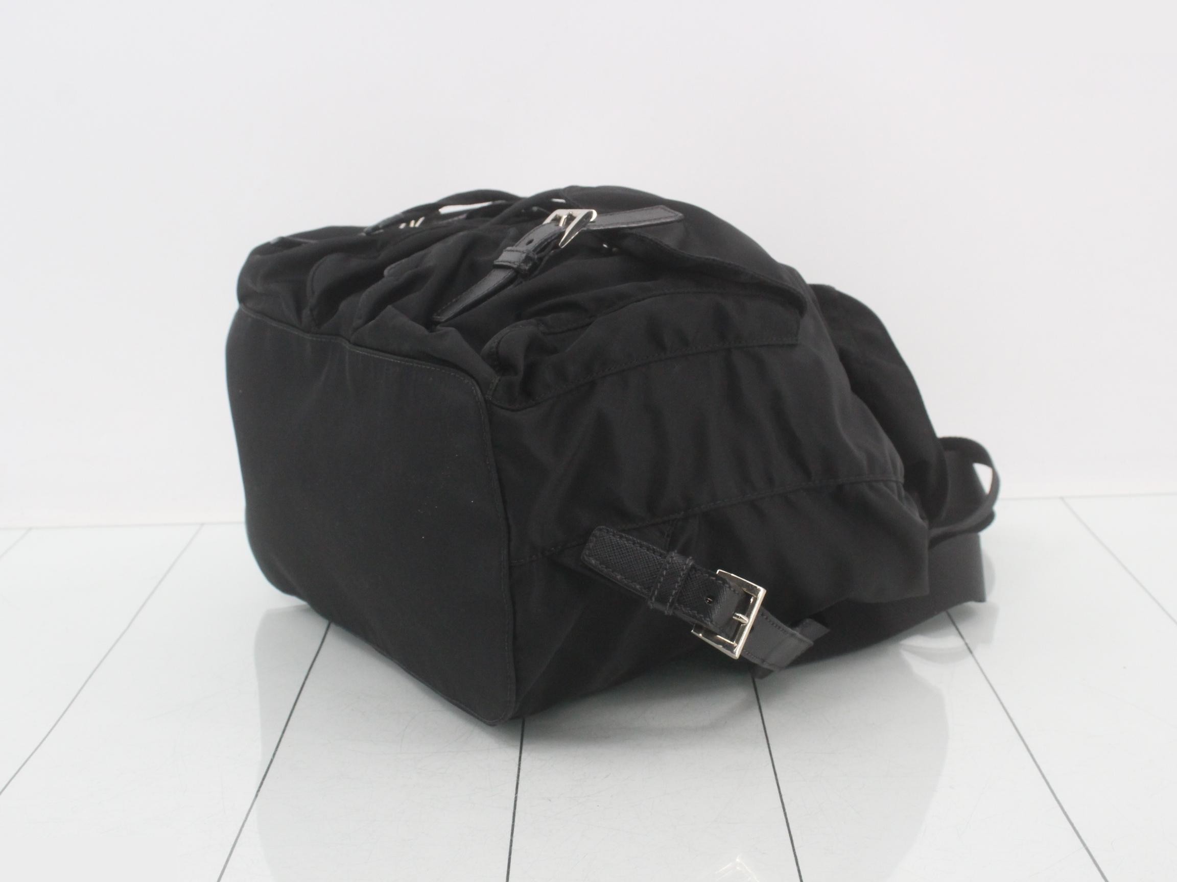 Nylon and Saffiano leather backpack — view 6