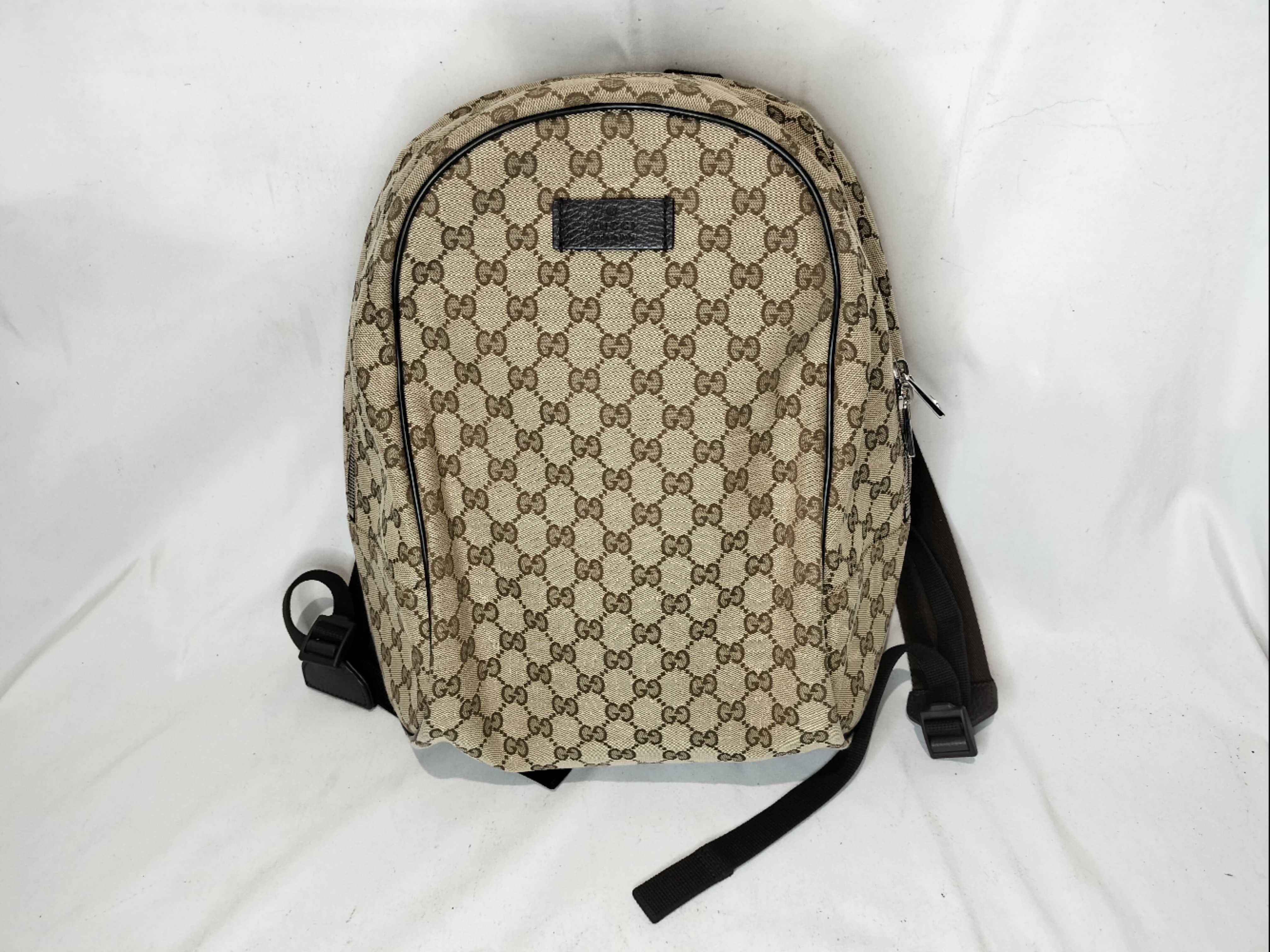 GG Canvas Backpack/Rucksack, Brown, 449906 (Canvas x Leather)