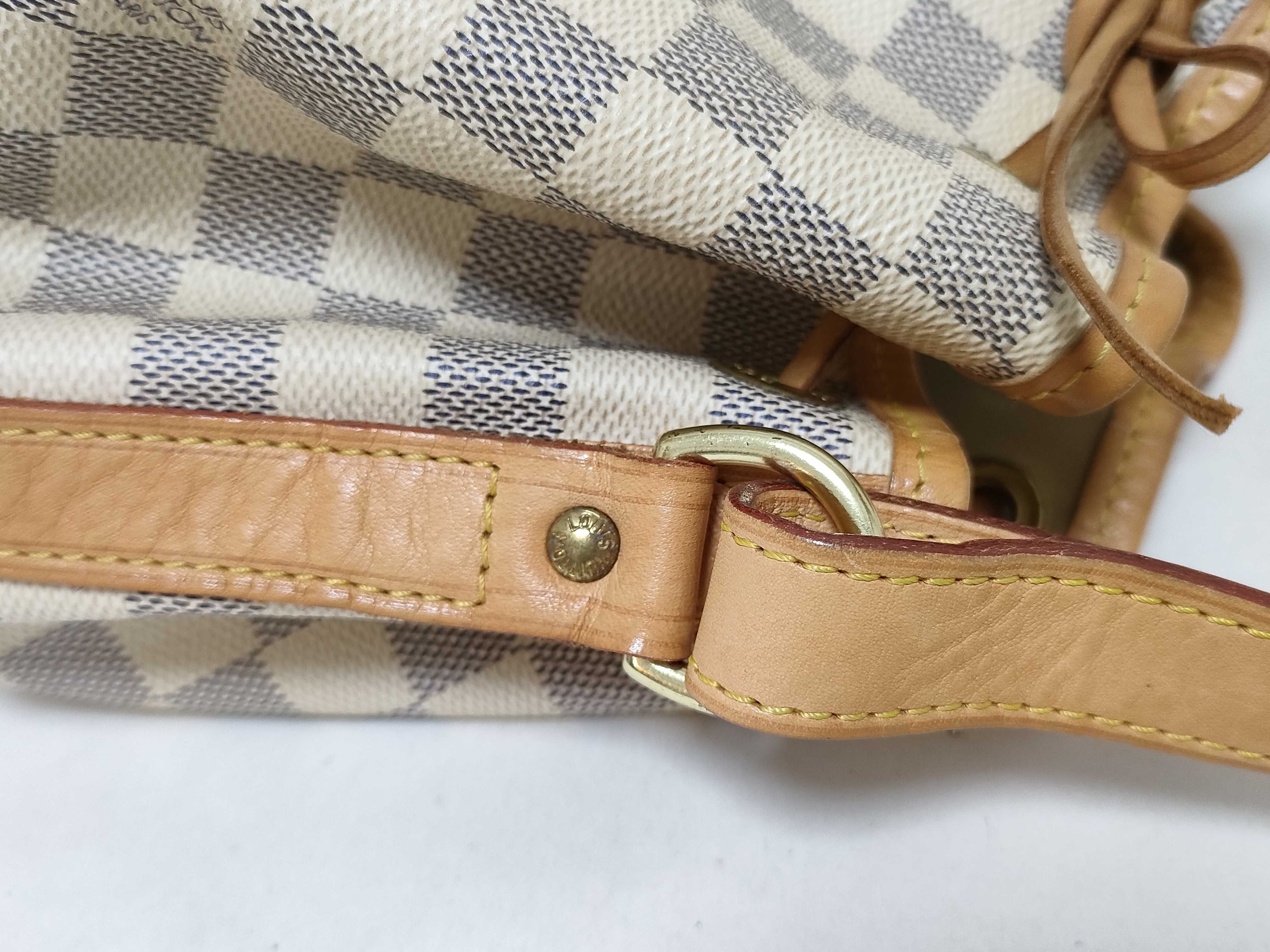 Damier Azur Louis Vuitton Damier Bucket Shoulder Bag — view 5