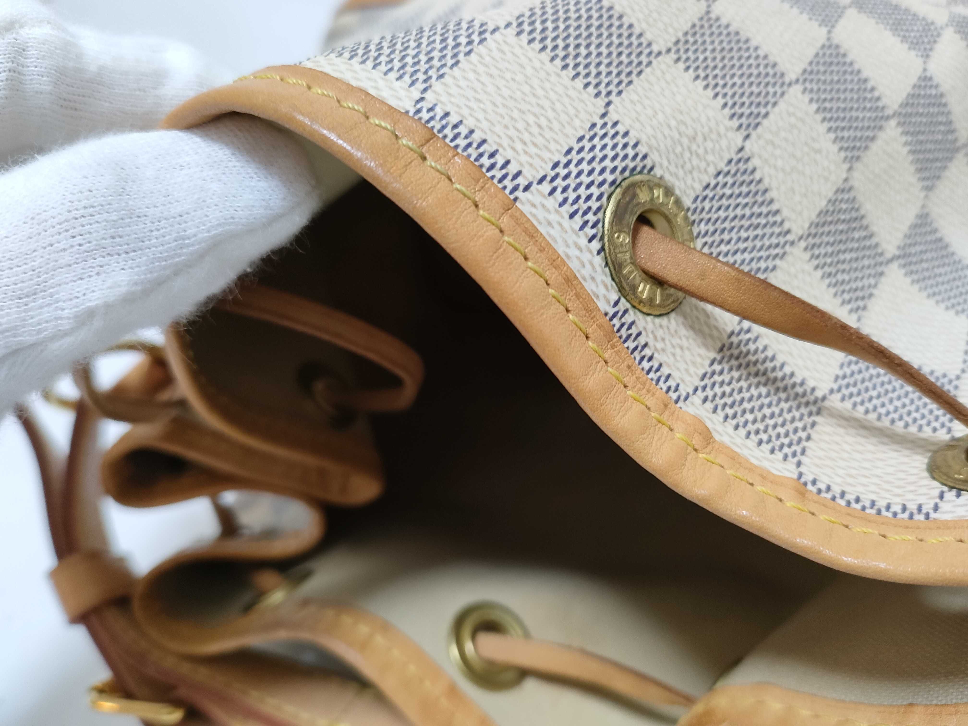 Damier Azur Louis Vuitton Damier Bucket Shoulder Bag — view 8