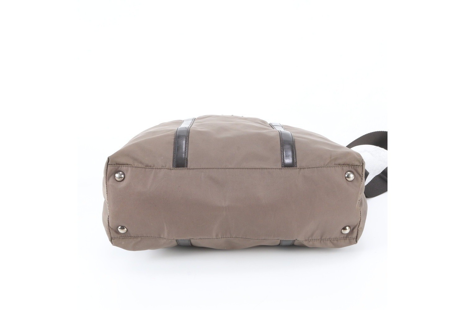 Tessuto Nylon Triangle Logo Leather 2-Way Shoulder Bag — view 7