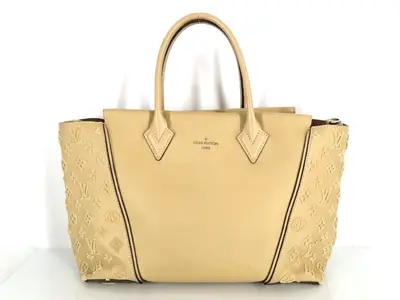 Monogram Velour Tote WPM M94483 Beige Tote Bag