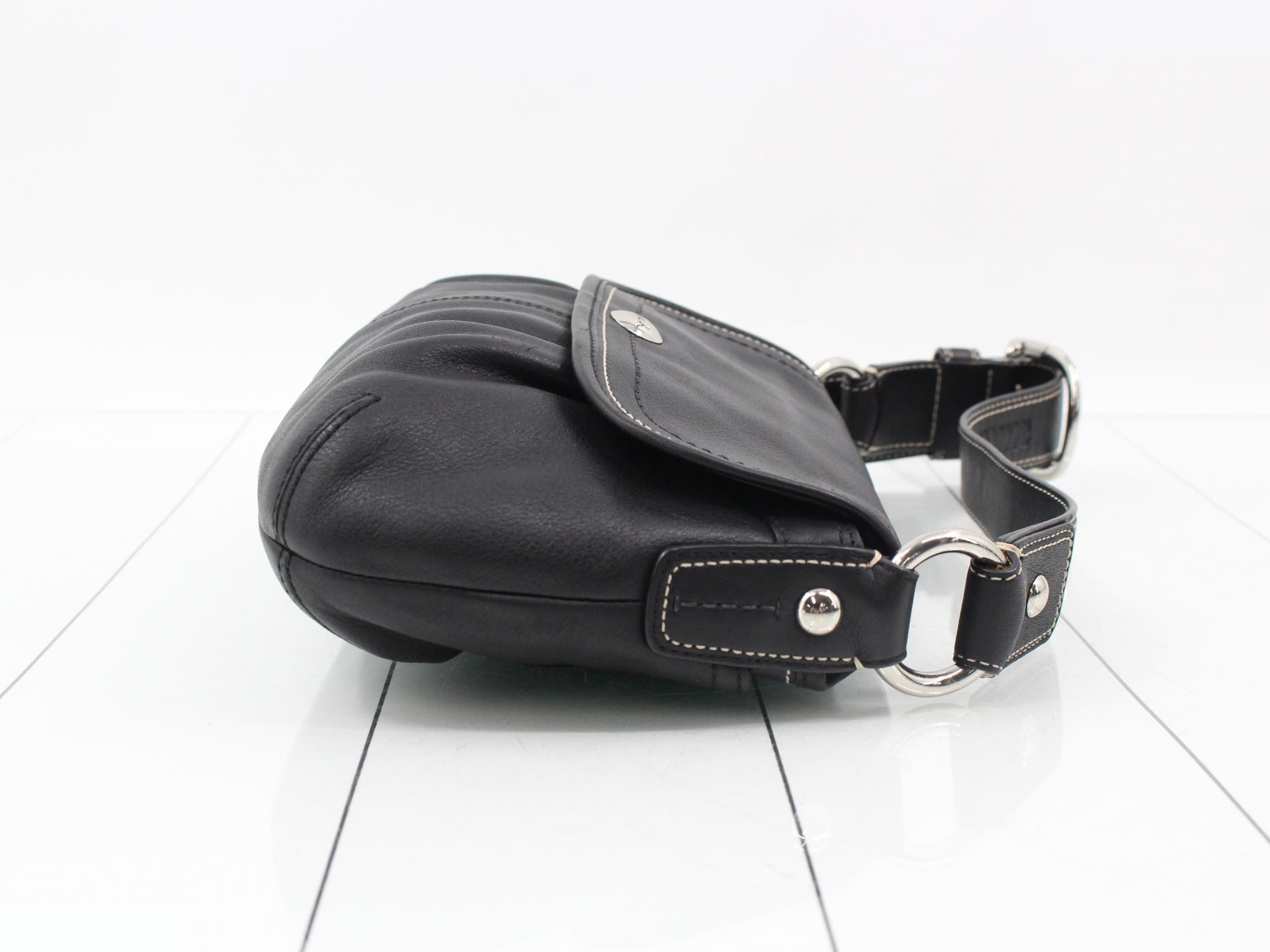 Leather shoulder bag with hardware — view 3