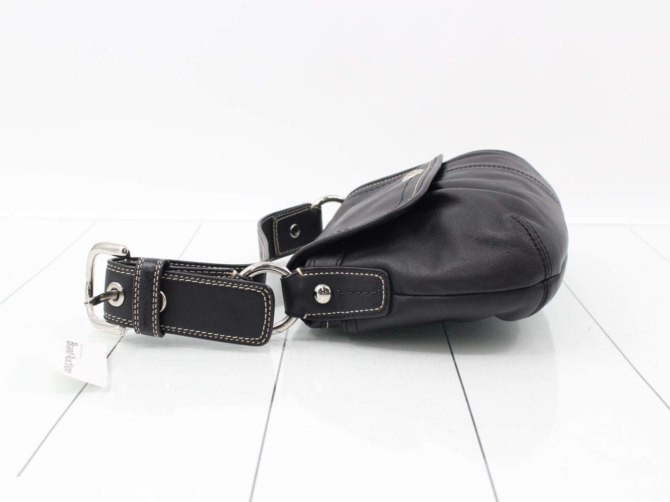 Leather shoulder bag with hardware — view 4