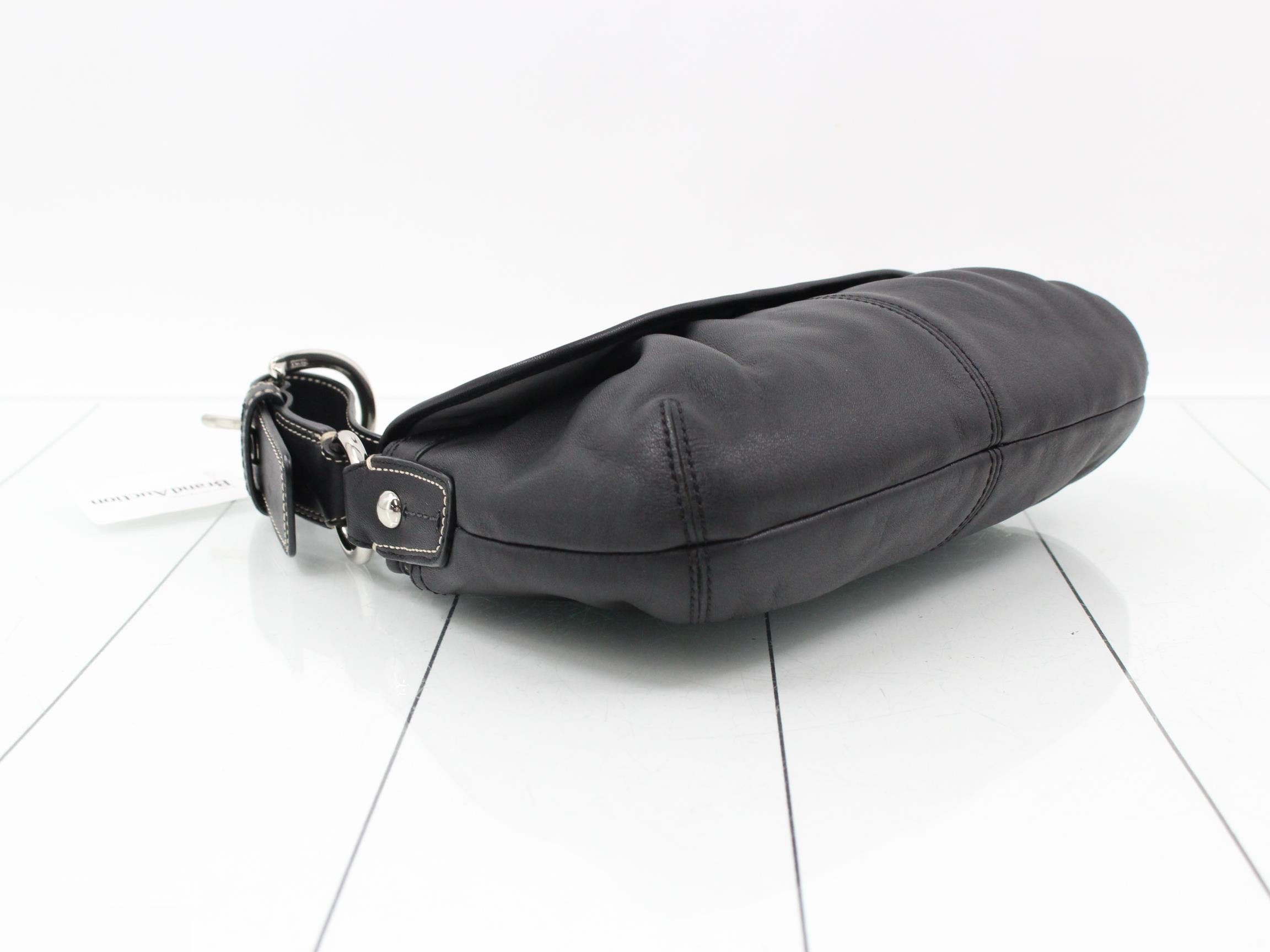 Leather shoulder bag with hardware — view 5