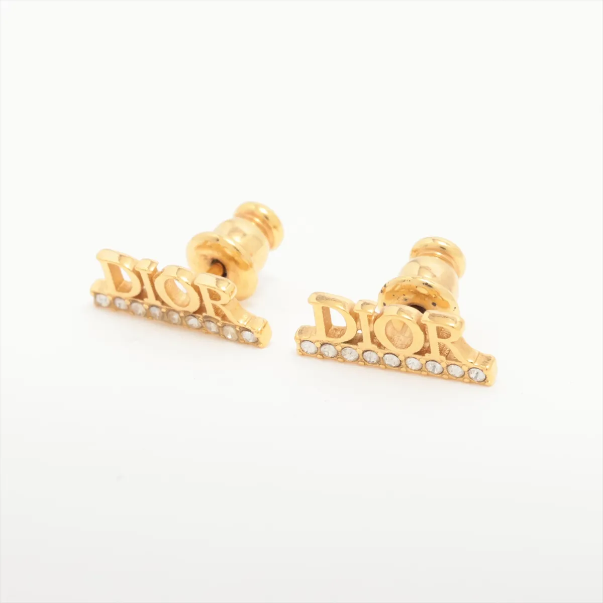 Dio(r)evolution Earrings (for both ears) GP x Rhinestone Gold — view 3