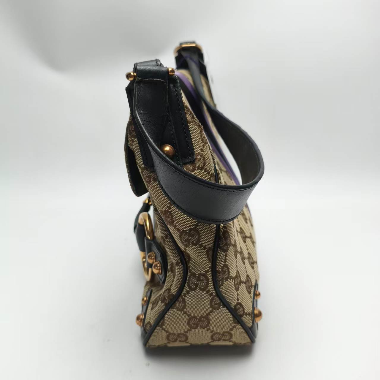 【*Shipped from: China*】GUCCI Horsebit Canvas Shoulder Bag 129500 — view 4