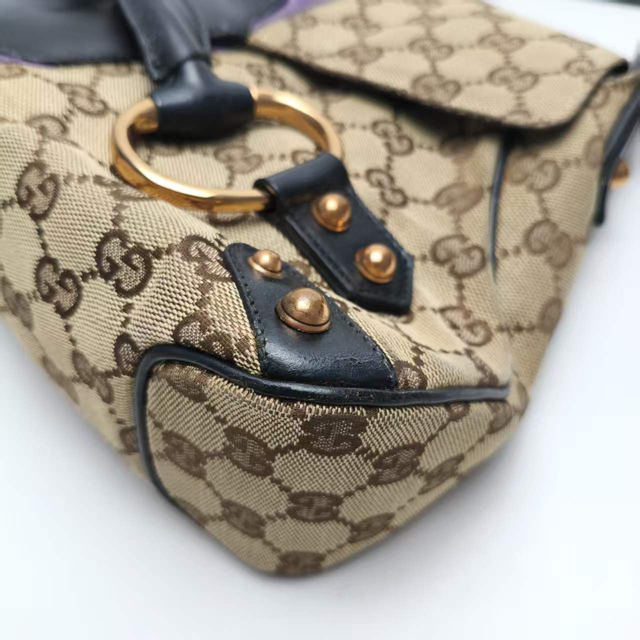 【*Shipped from: China*】GUCCI Horsebit Canvas Shoulder Bag 129500 — view 7