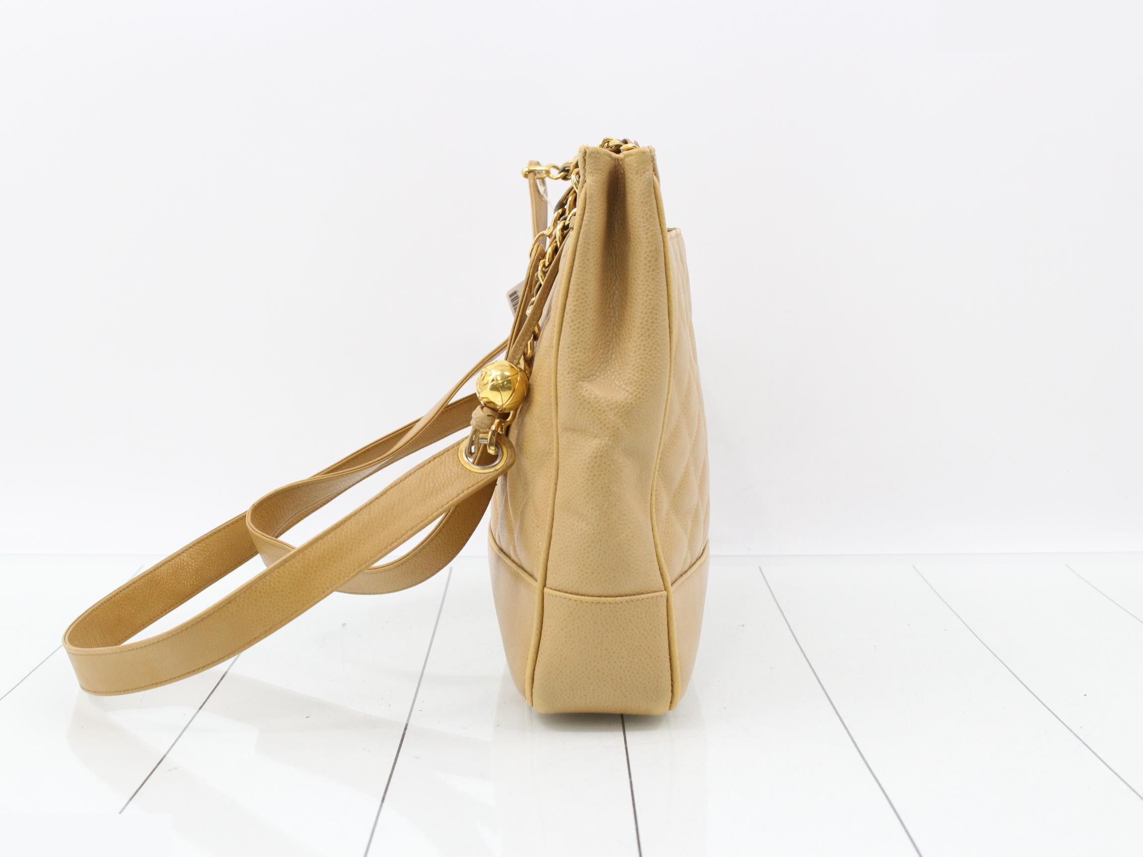 Vintage Chain Tote Bag BEIGE — view 3