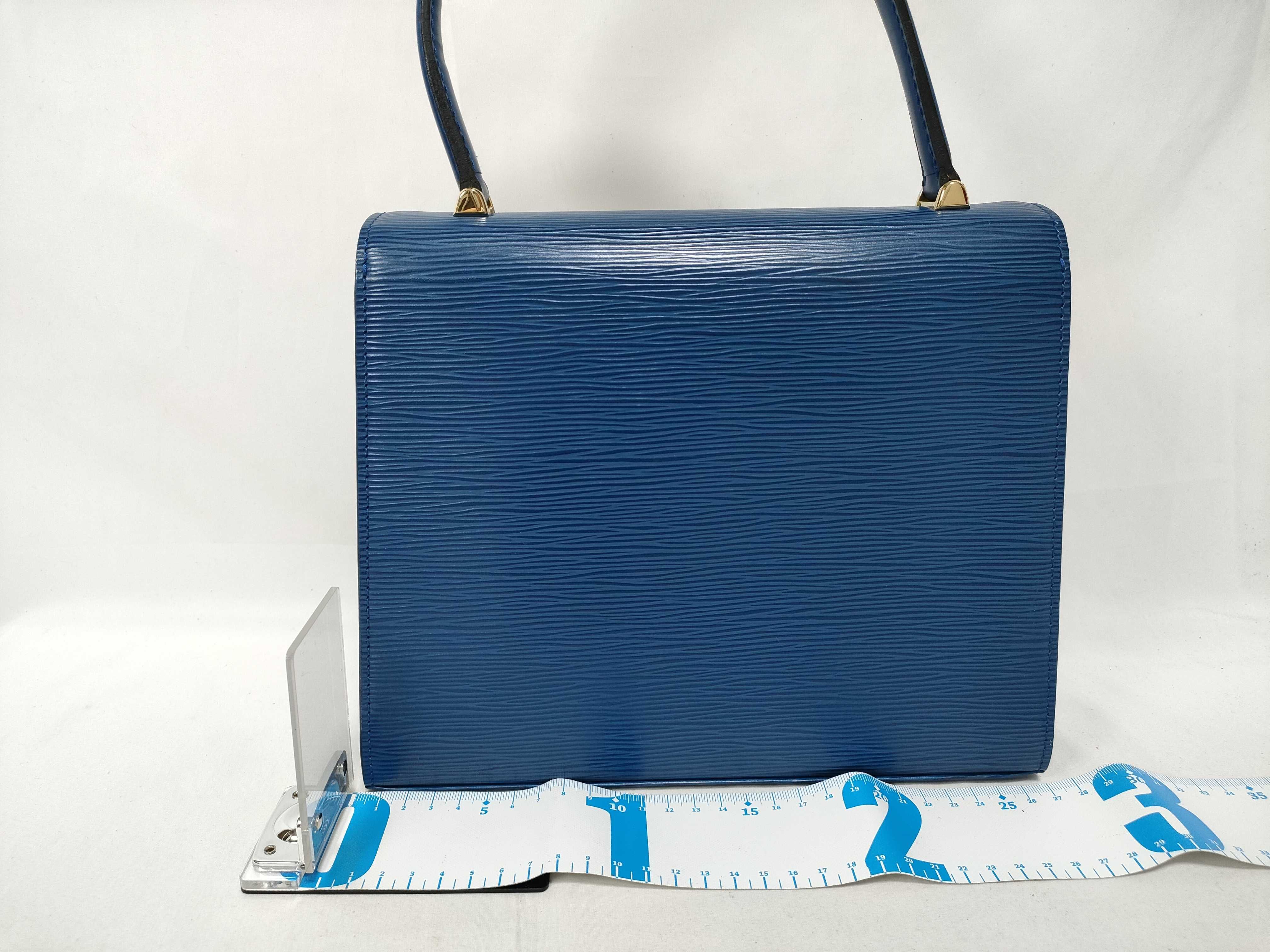 Epi Leather Handbag (Malesherbes Blue) — view 2