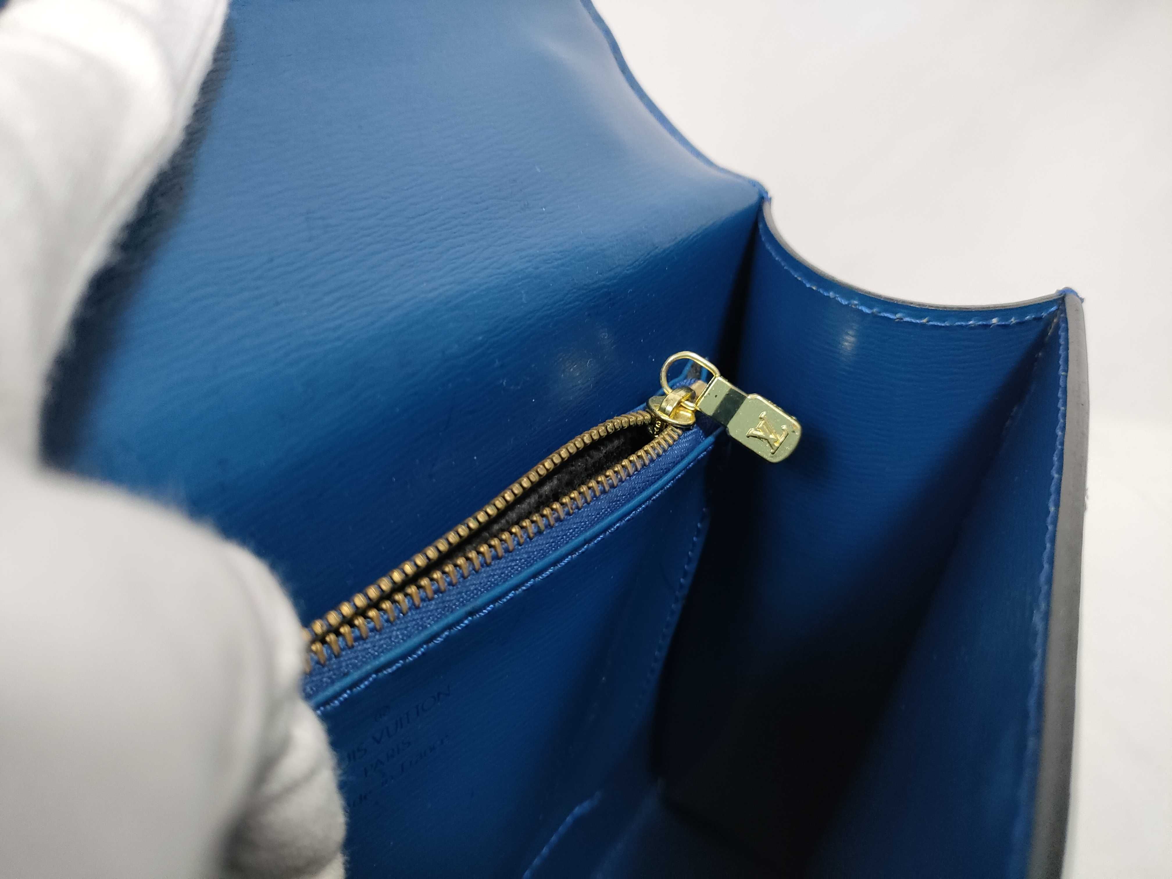 Epi Leather Handbag (Malesherbes Blue) — view 11