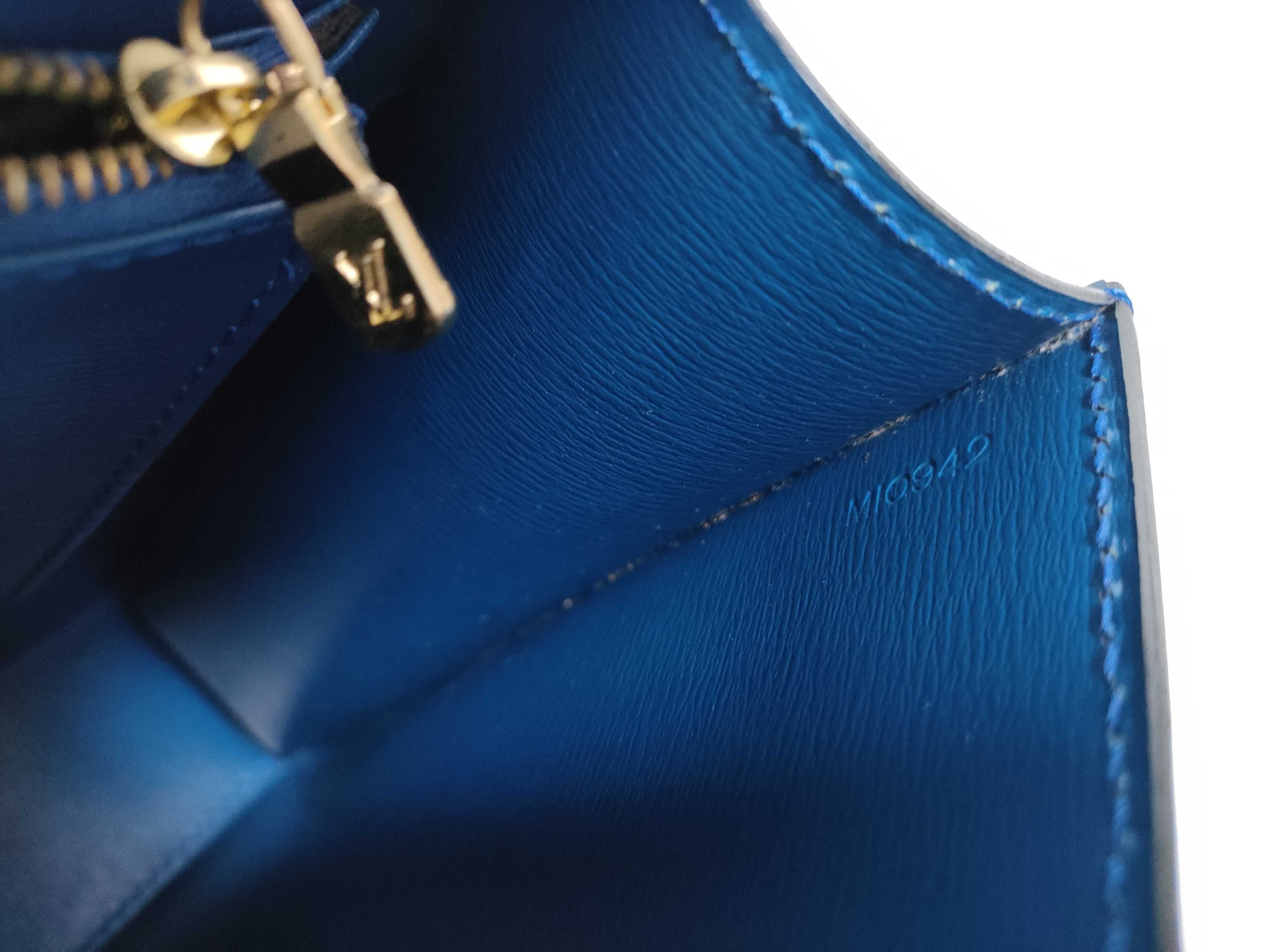 Epi Leather Handbag (Malesherbes Blue) — view 12
