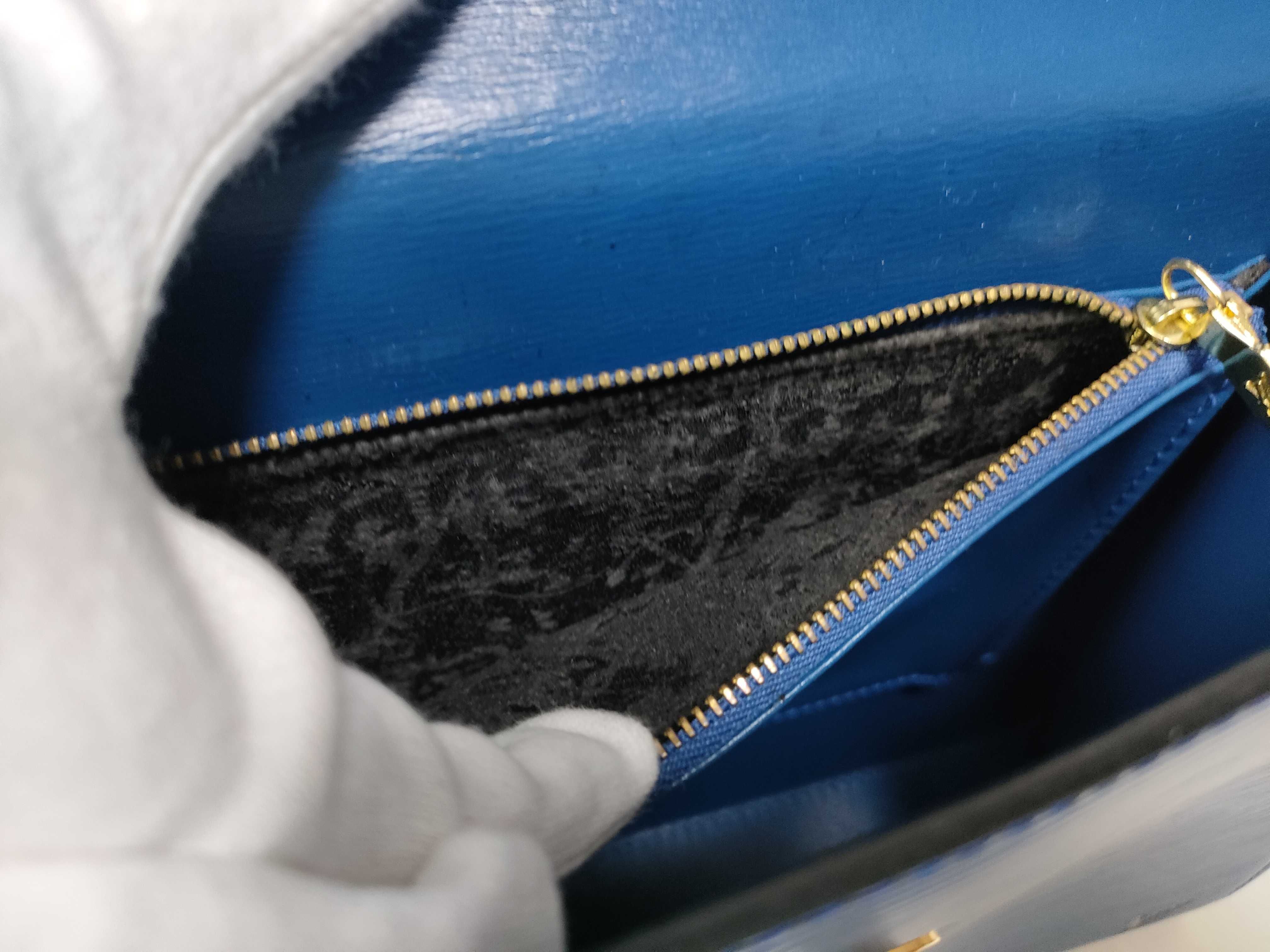Epi Leather Handbag (Malesherbes Blue) — view 15