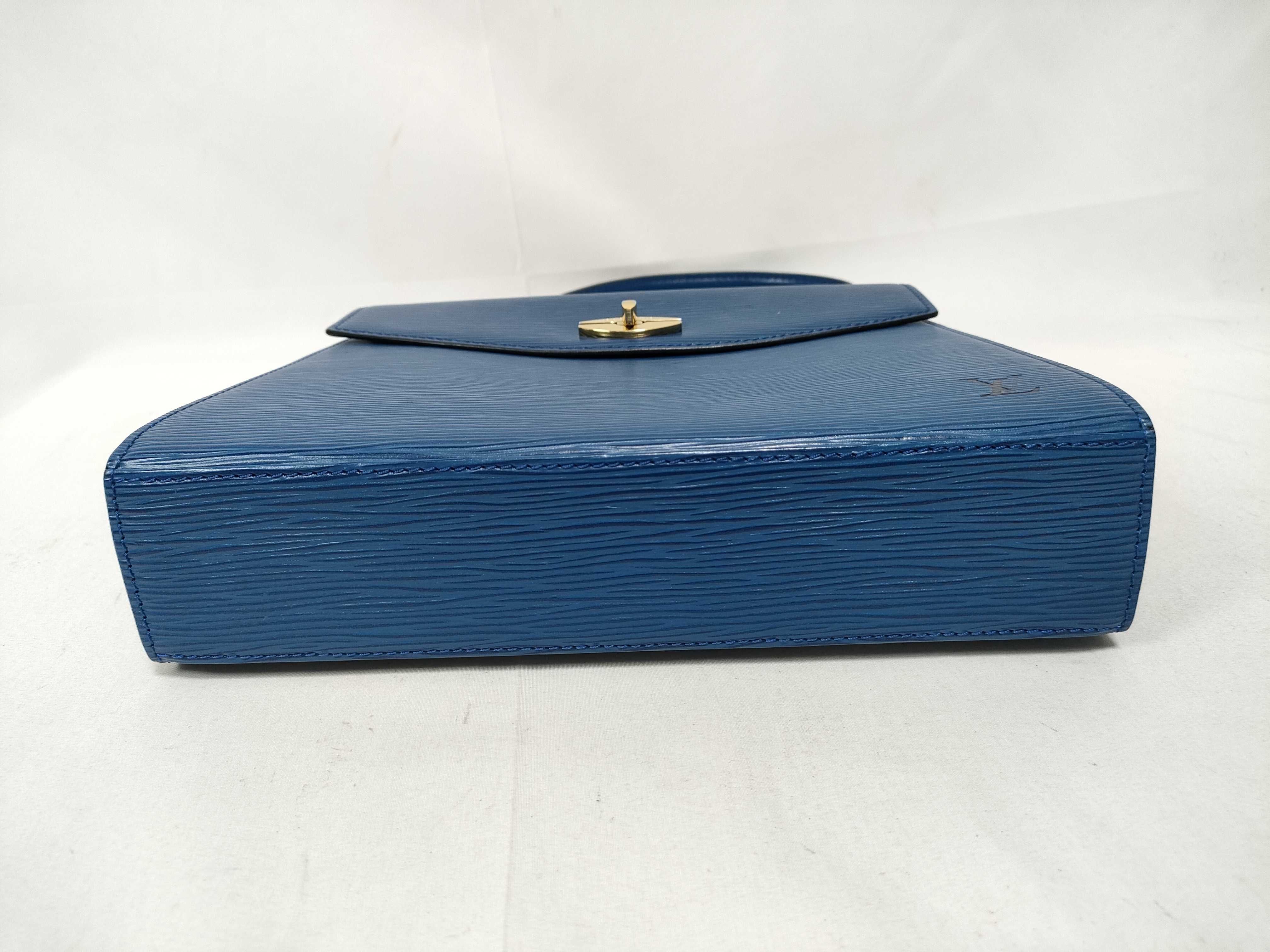 Epi Leather Handbag (Malesherbes Blue) — view 3
