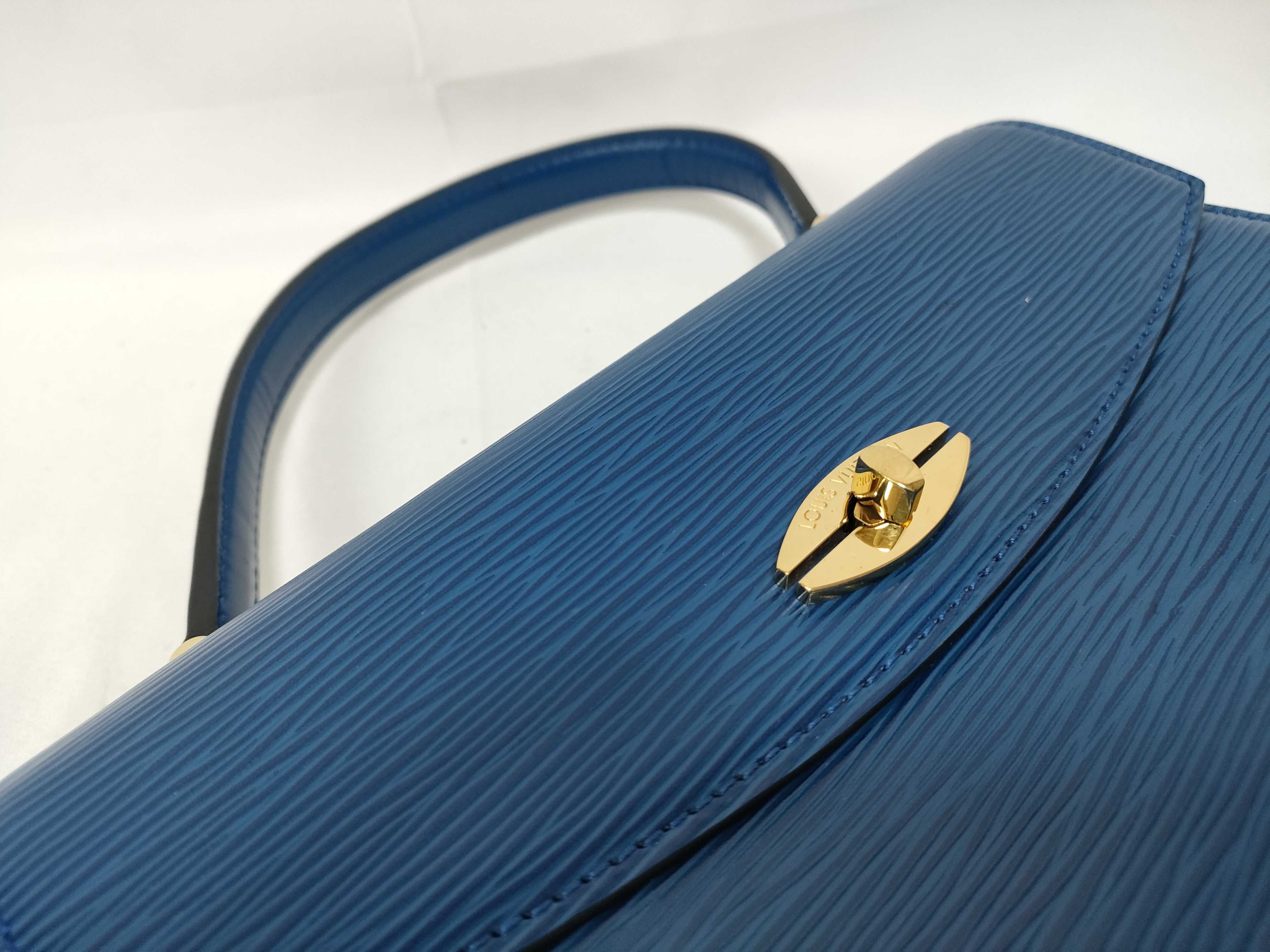 Epi Leather Handbag (Malesherbes Blue) — view 6