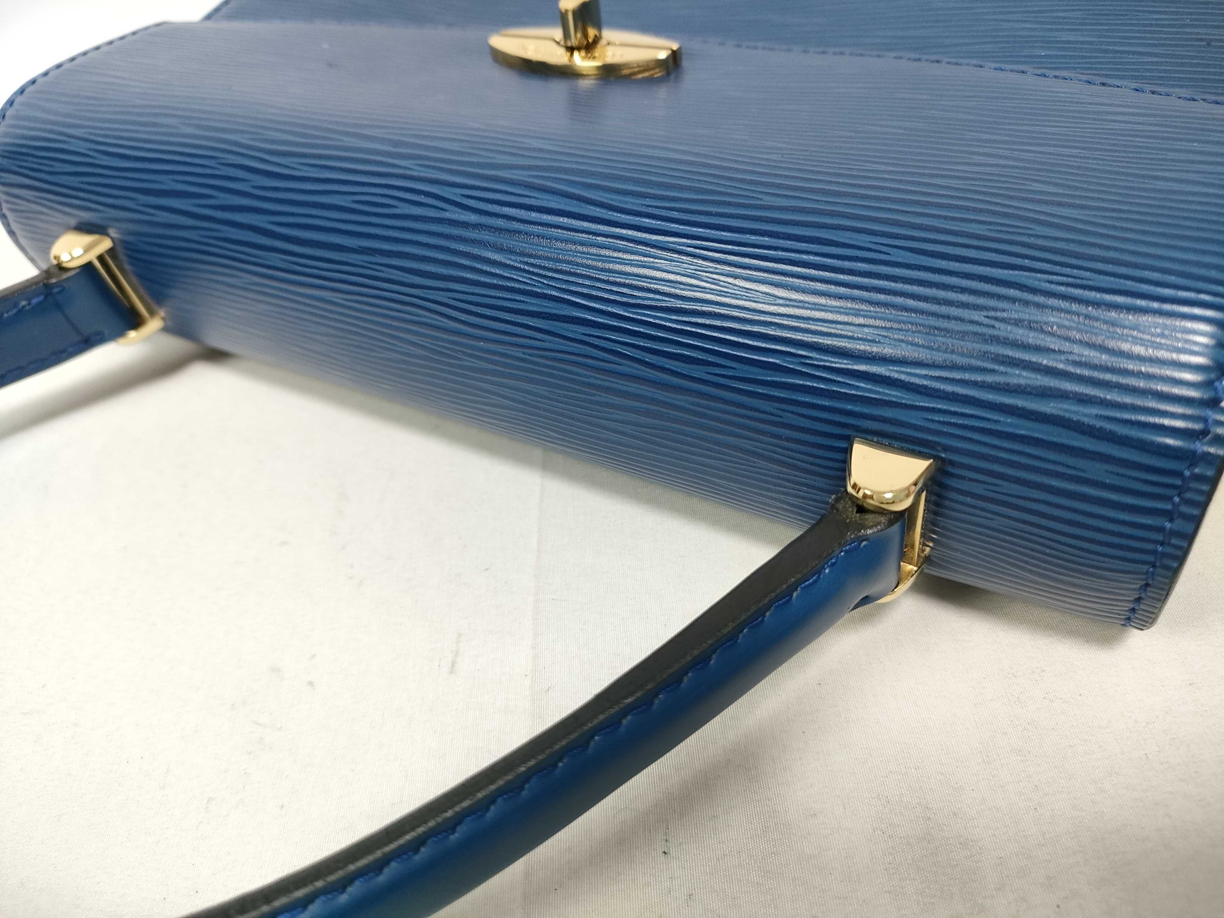 Epi Leather Handbag (Malesherbes Blue) — view 7