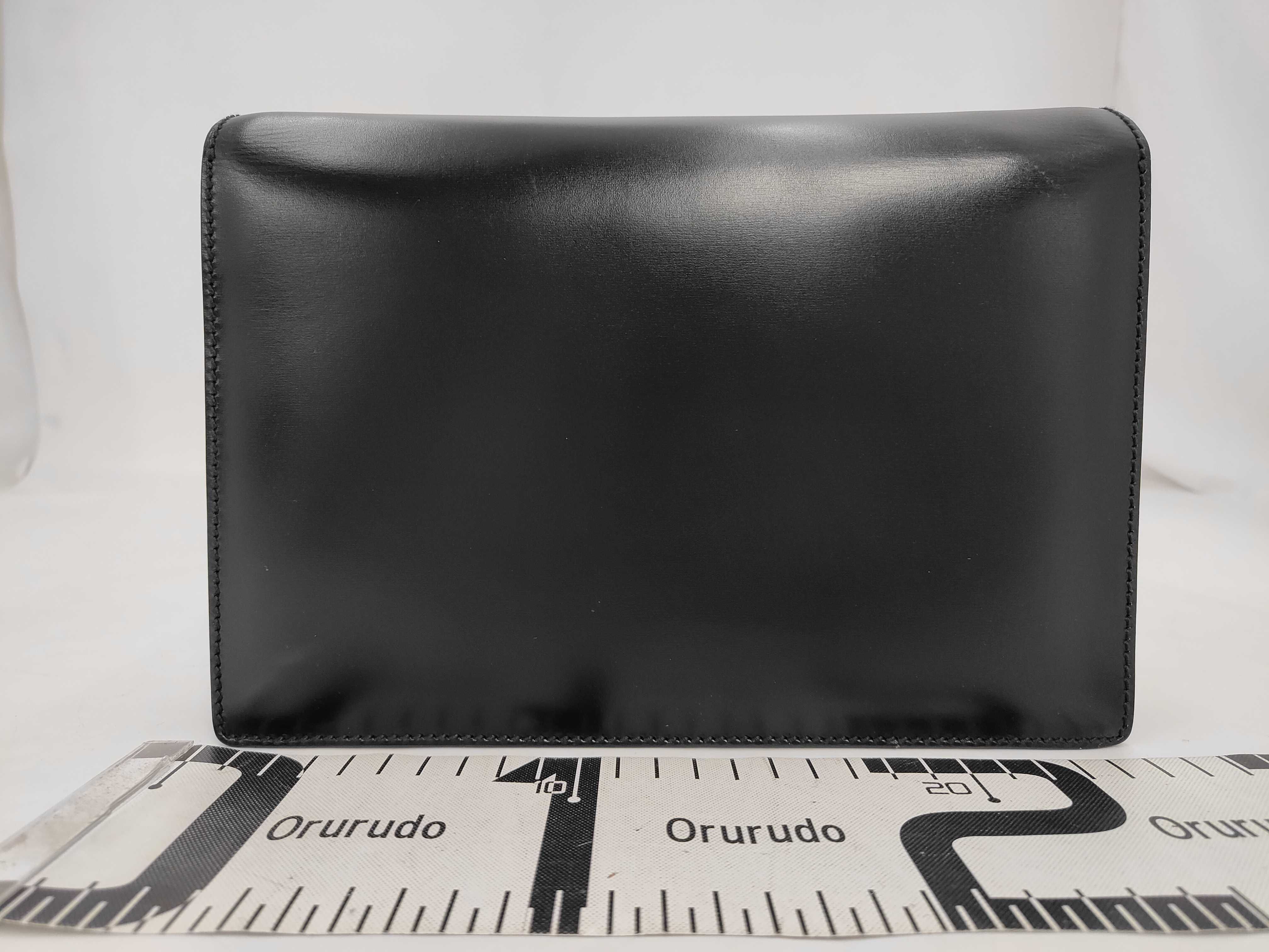 Leather Clutch Bag, Black — view 2