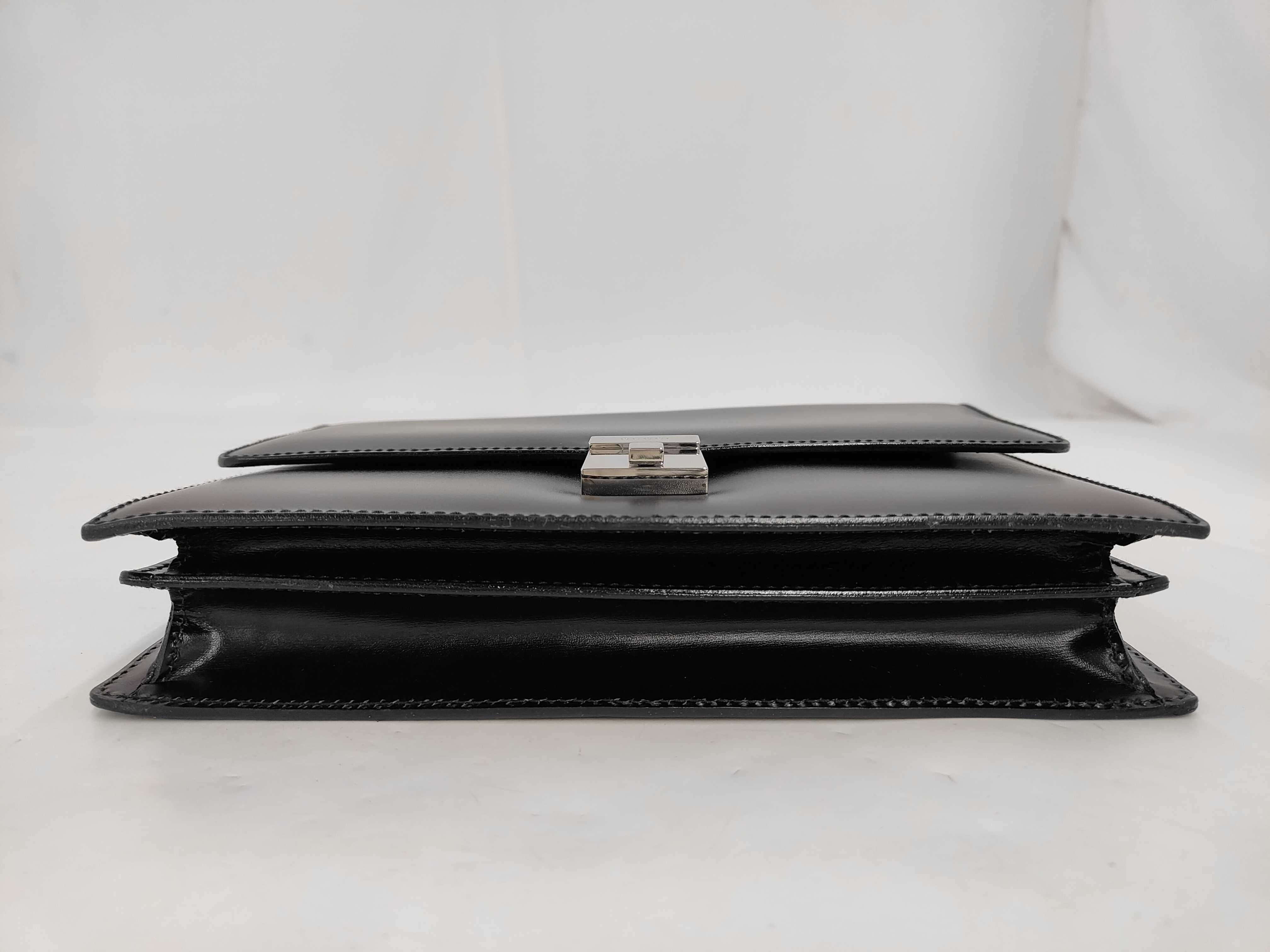 Leather Clutch Bag, Black — view 5