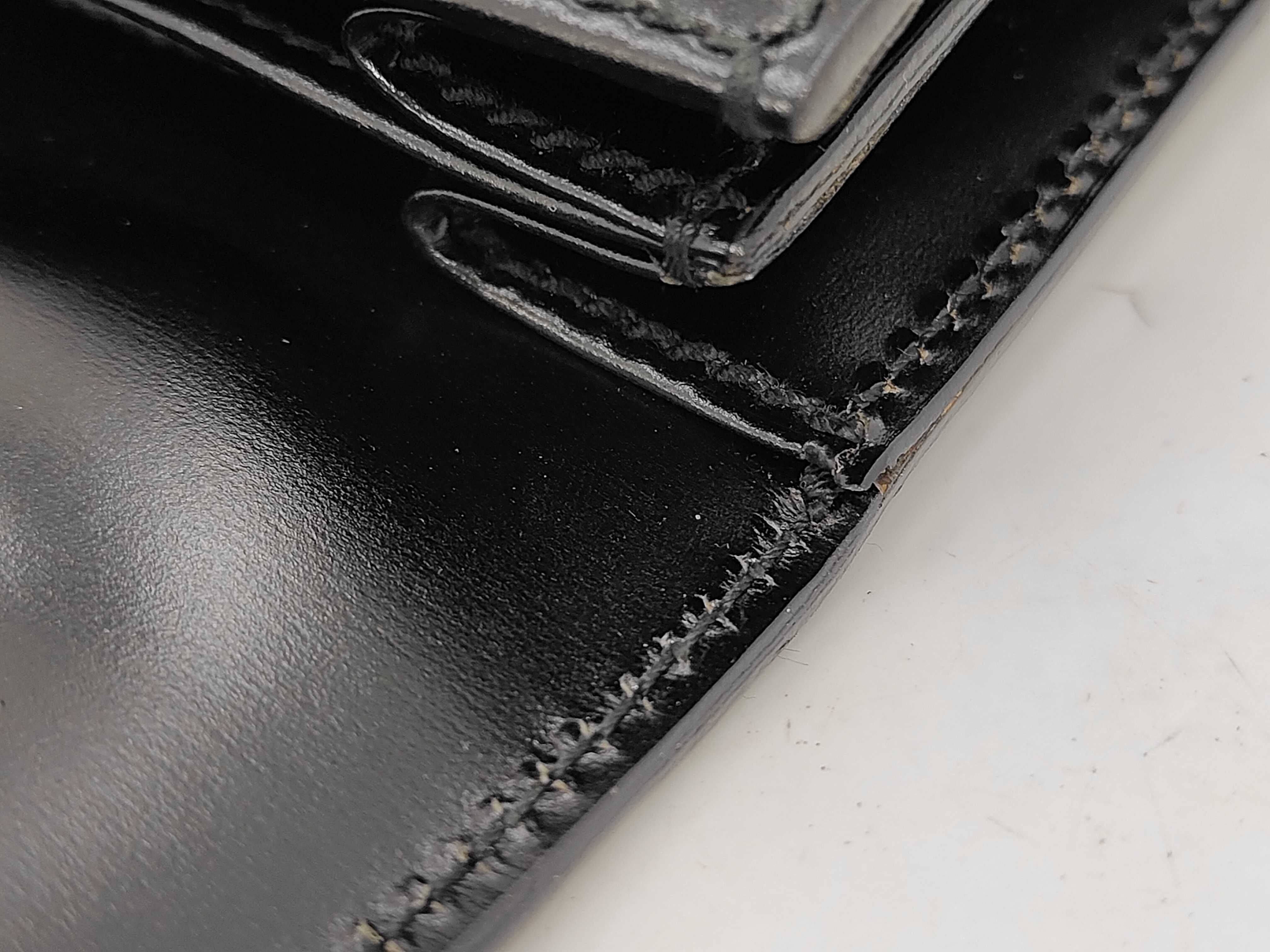 Leather Clutch Bag, Black — view 7