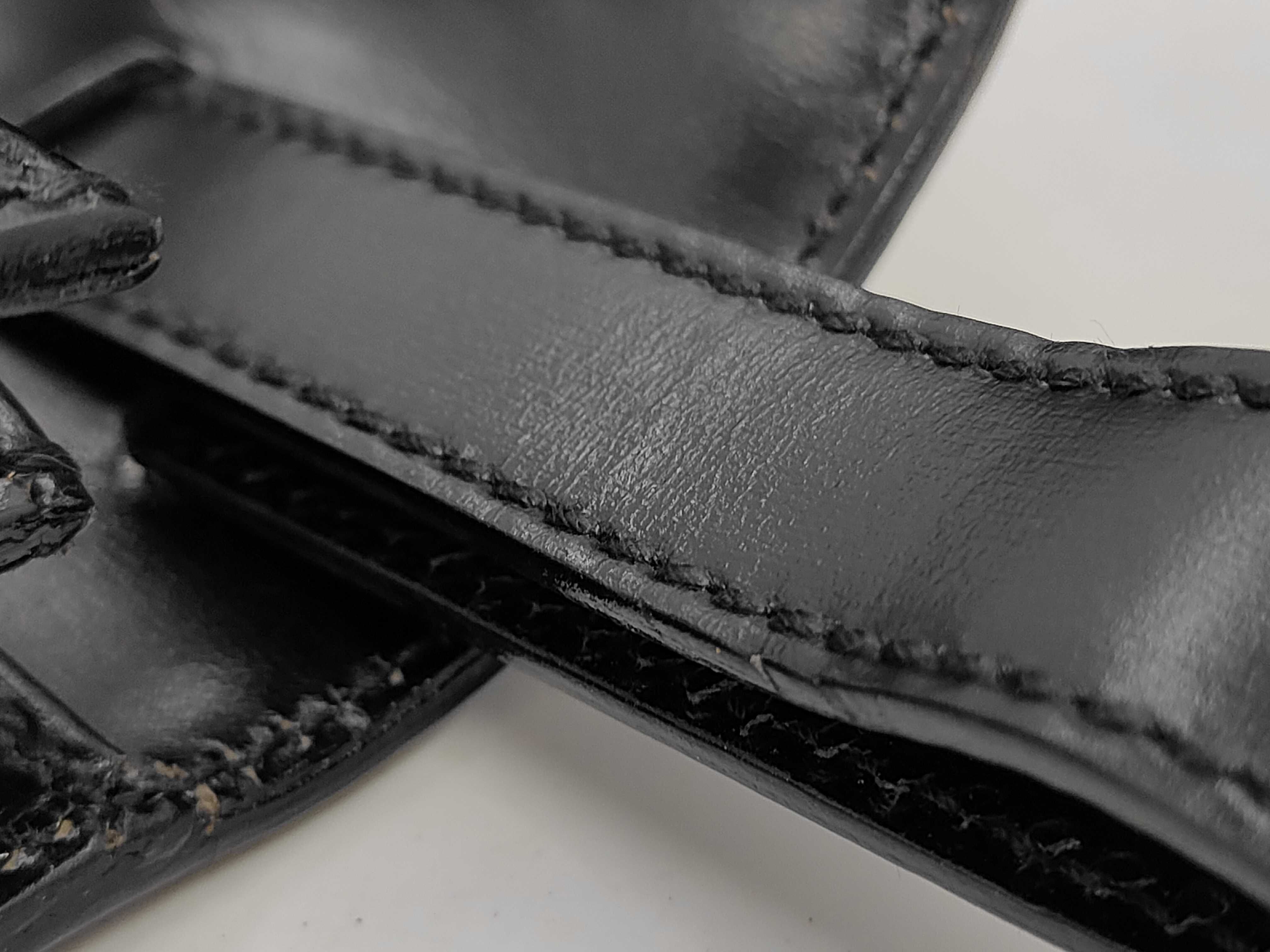 Leather Clutch Bag, Black — view 9