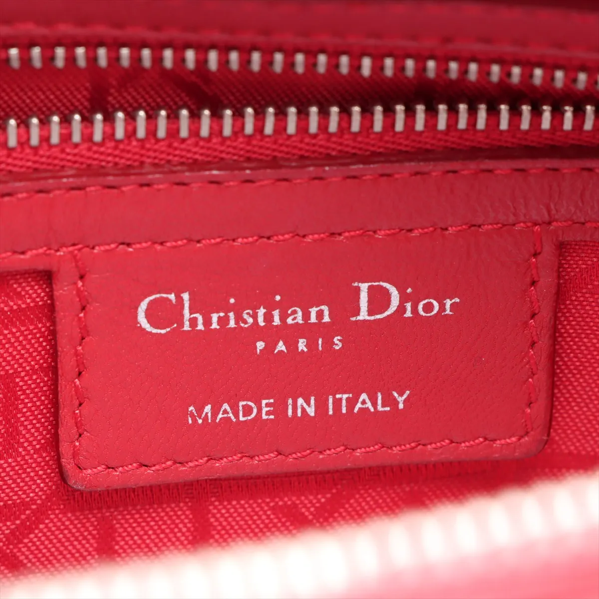 Lady Dior Cannage Large Leather 2WAY Handbag Red — view 10