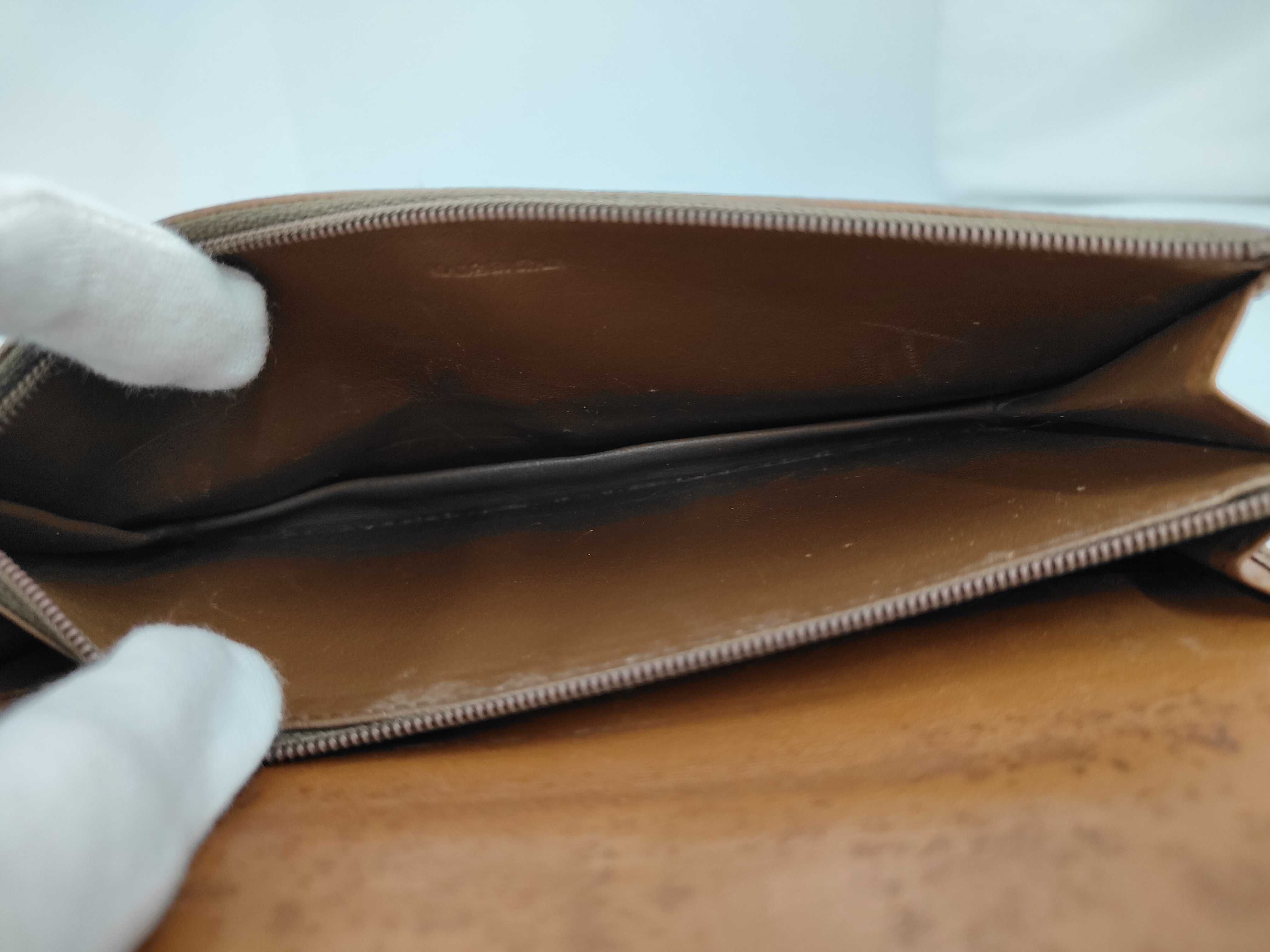 (Loewe) Long Wallet, Flap Closure, Anagram, Leather, Brown — view 5