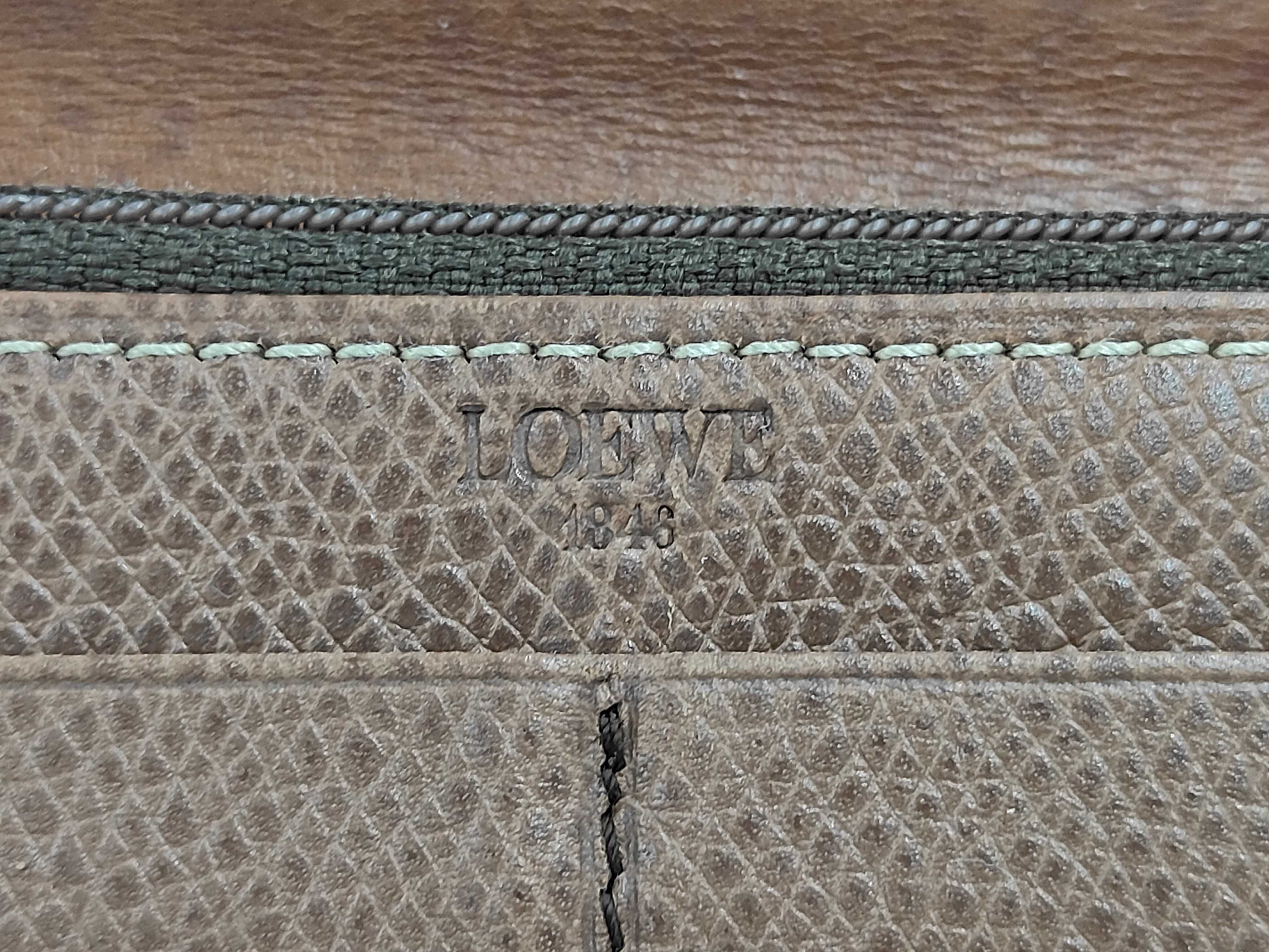 (Loewe) Long Wallet, Flap Closure, Anagram, Leather, Brown — view 6
