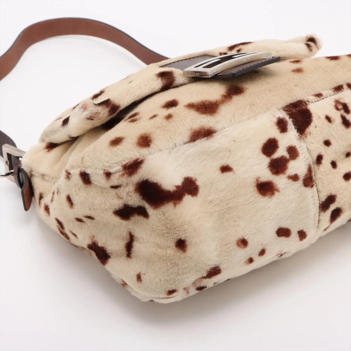 Mamma Bucket Harako x Leather Shoulder Bag Beige x Brown 26325 — view 4
