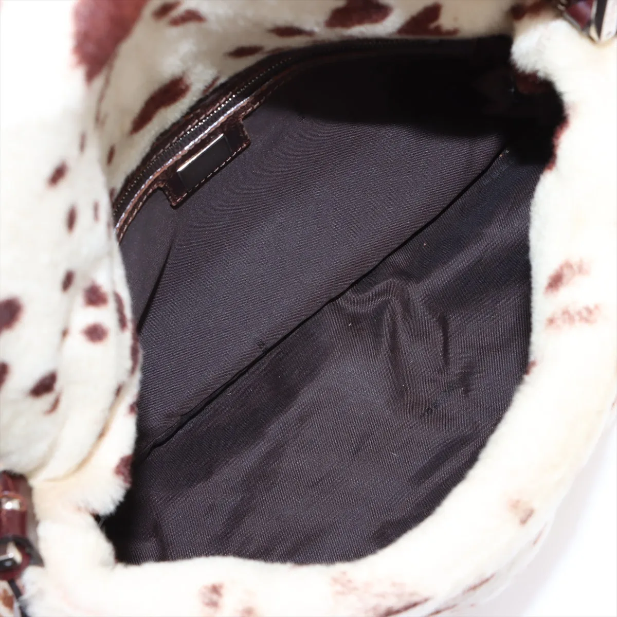 Mamma Bucket Harako x Leather Shoulder Bag Beige x Brown 26325 — view 7