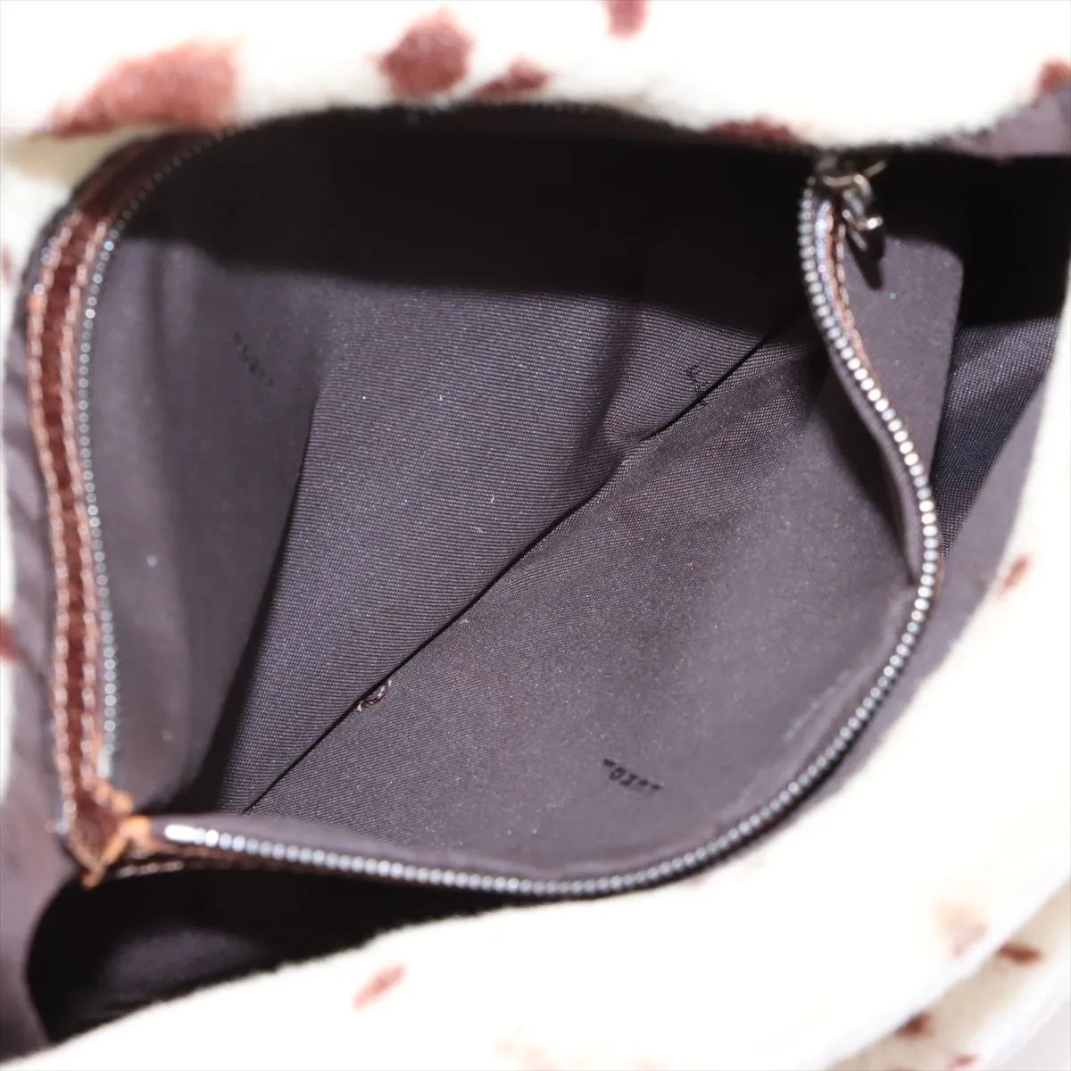 Mamma Bucket Harako x Leather Shoulder Bag Beige x Brown 26325 — view 8