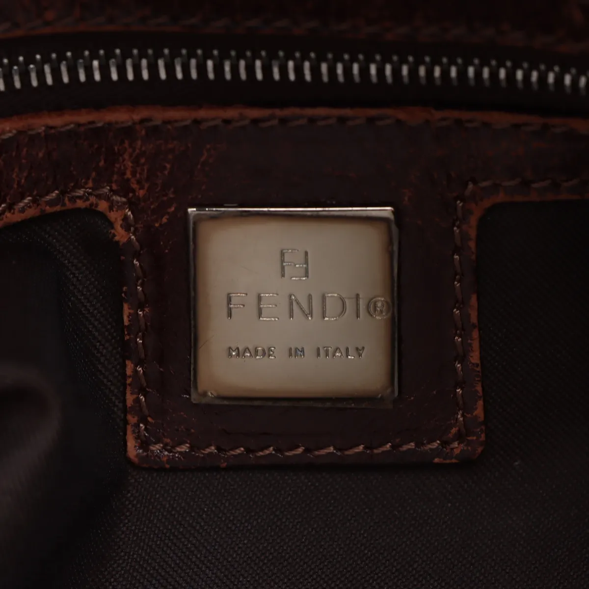 Mamma Bucket Harako x Leather Shoulder Bag Beige x Brown 26325 — view 9