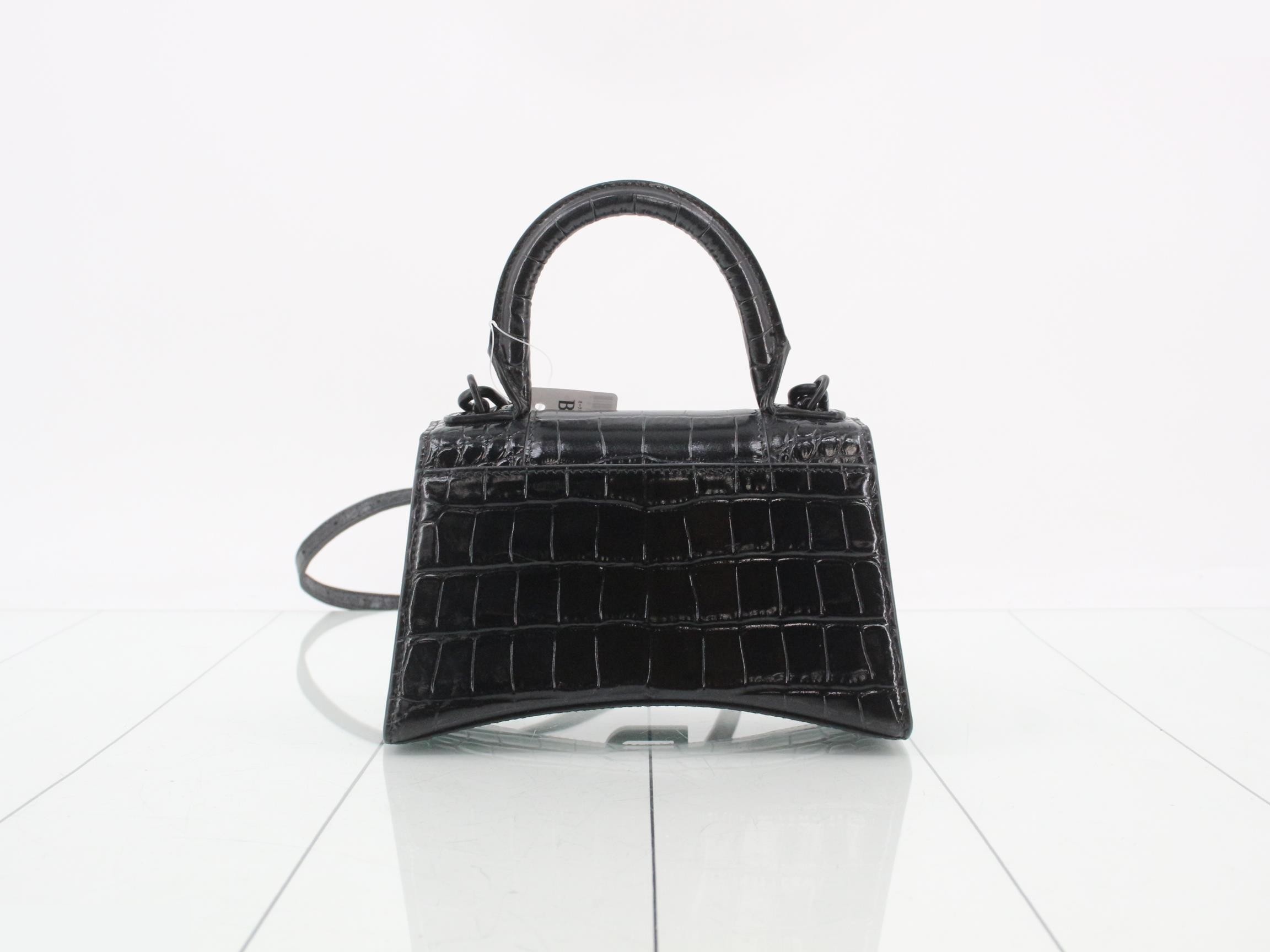 Hourglass Crocodile Embossed 2-Way Shoulder/Handbag — view 2