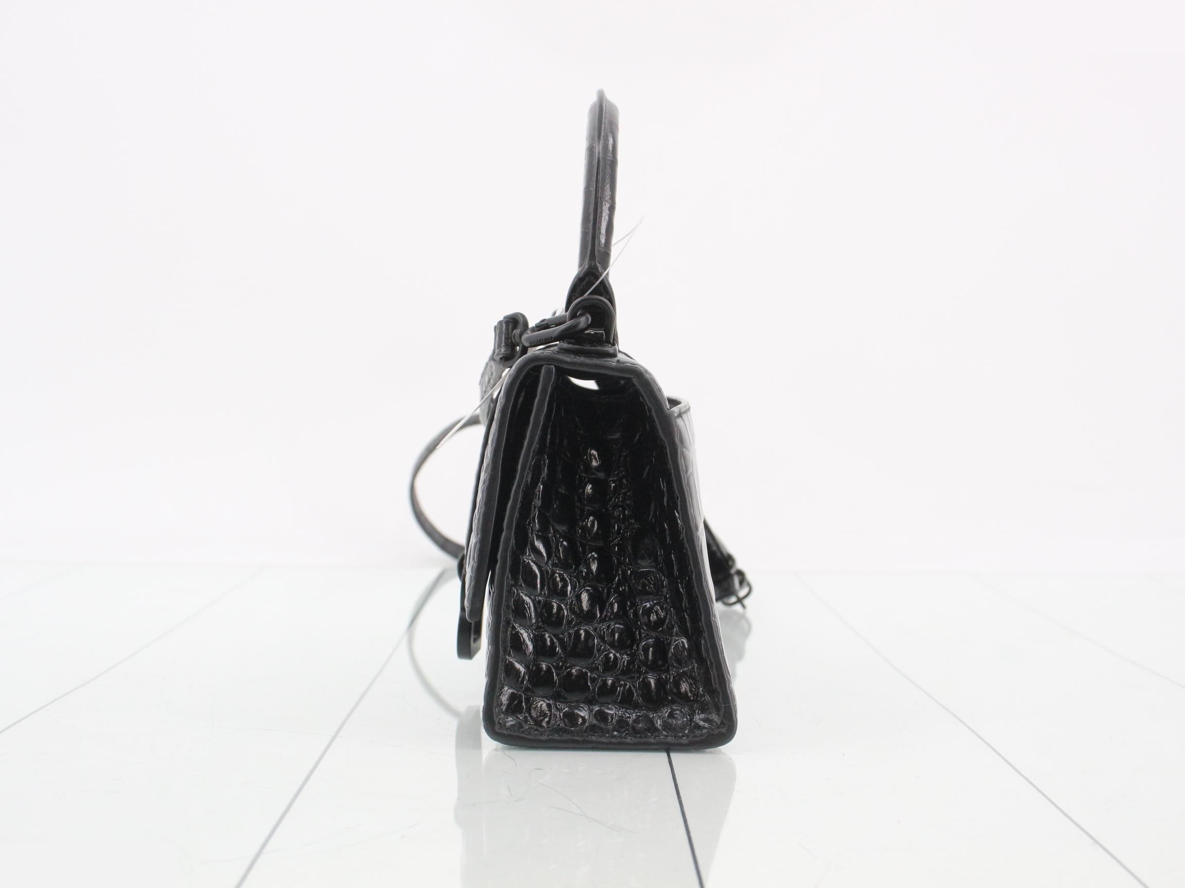 Hourglass Crocodile Embossed 2-Way Shoulder/Handbag — view 3