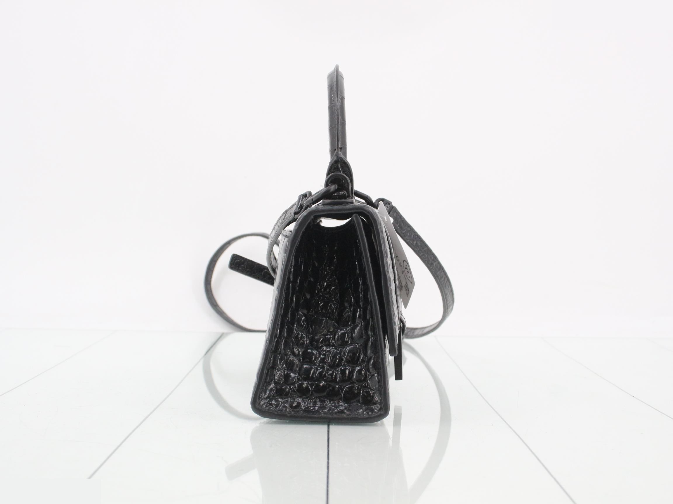 Hourglass Crocodile Embossed 2-Way Shoulder/Handbag — view 4