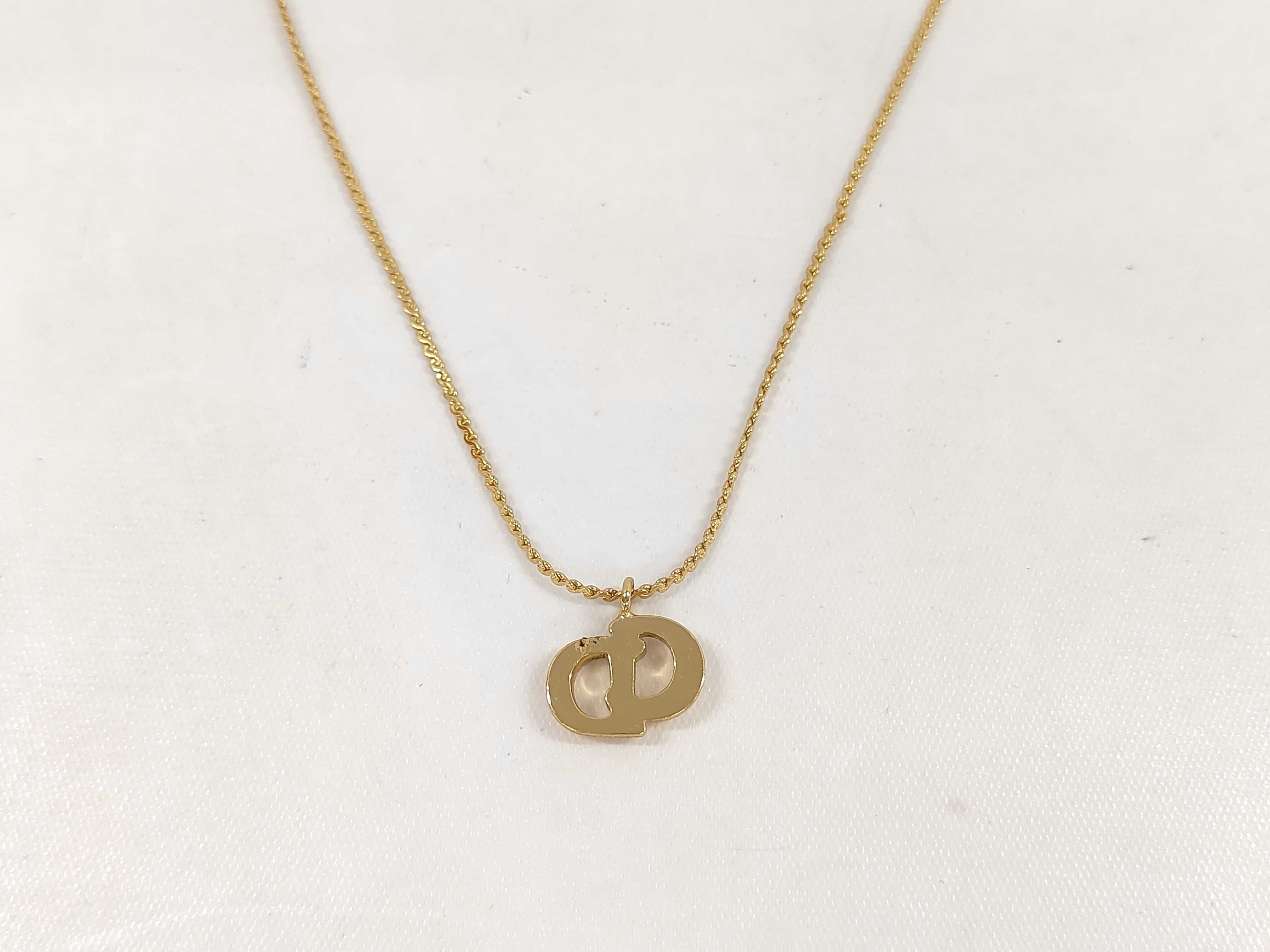 CD logo necklace — view 2