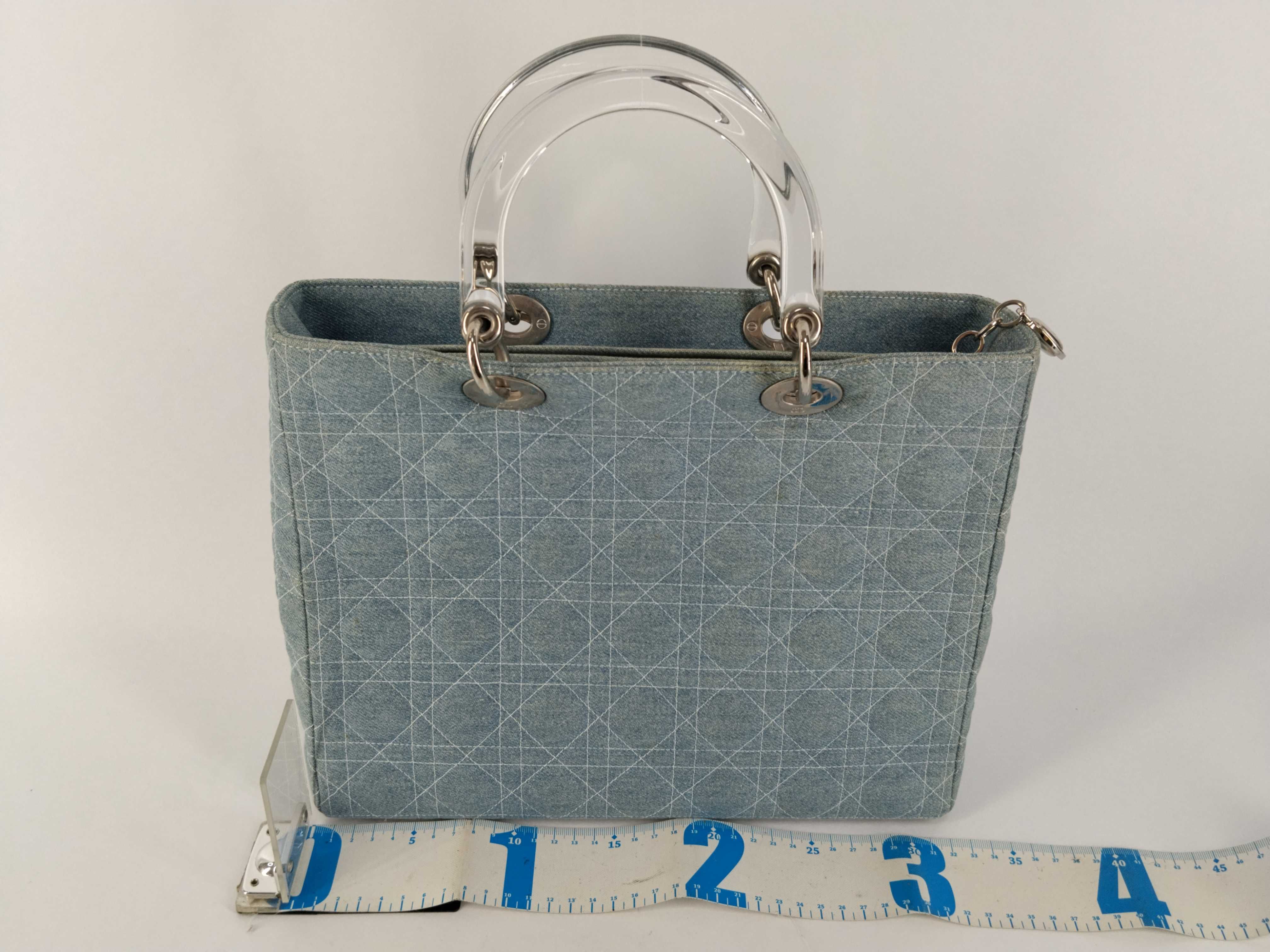 Lady Dior Blue Cannage Denim Handbag — view 2