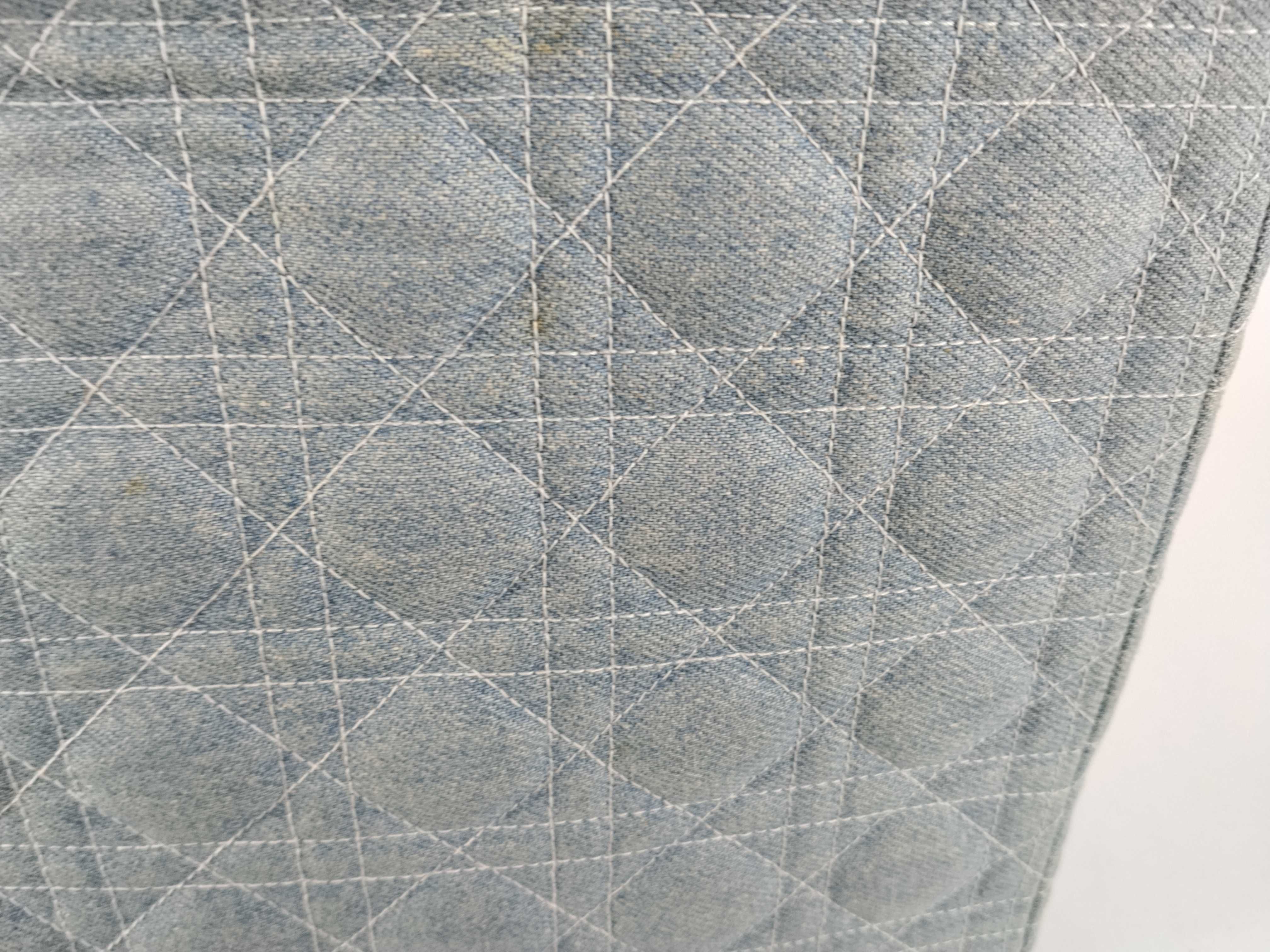 Lady Dior Blue Cannage Denim Handbag — view 13