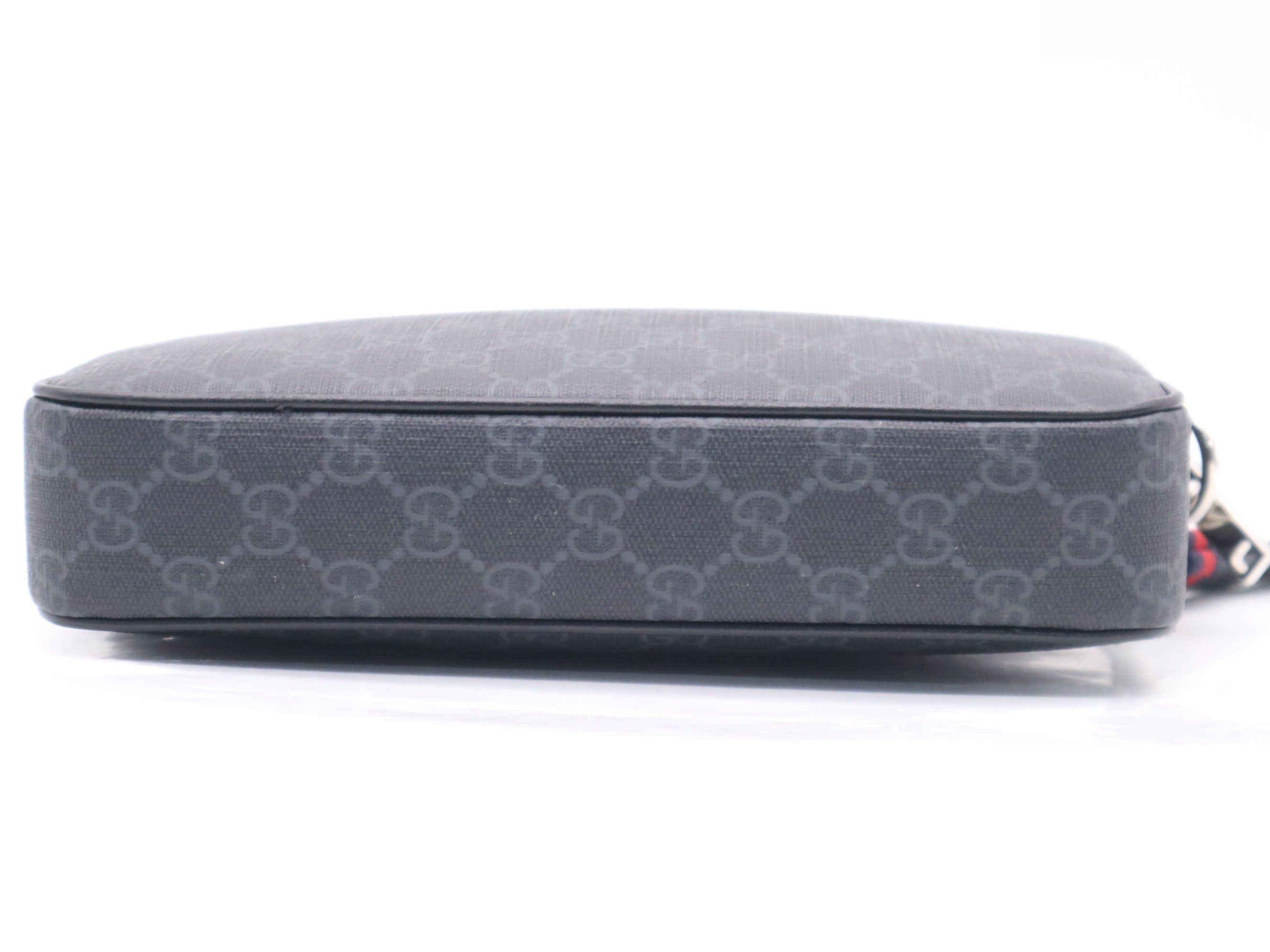 Clutch bag, black, silver hardware — view 4