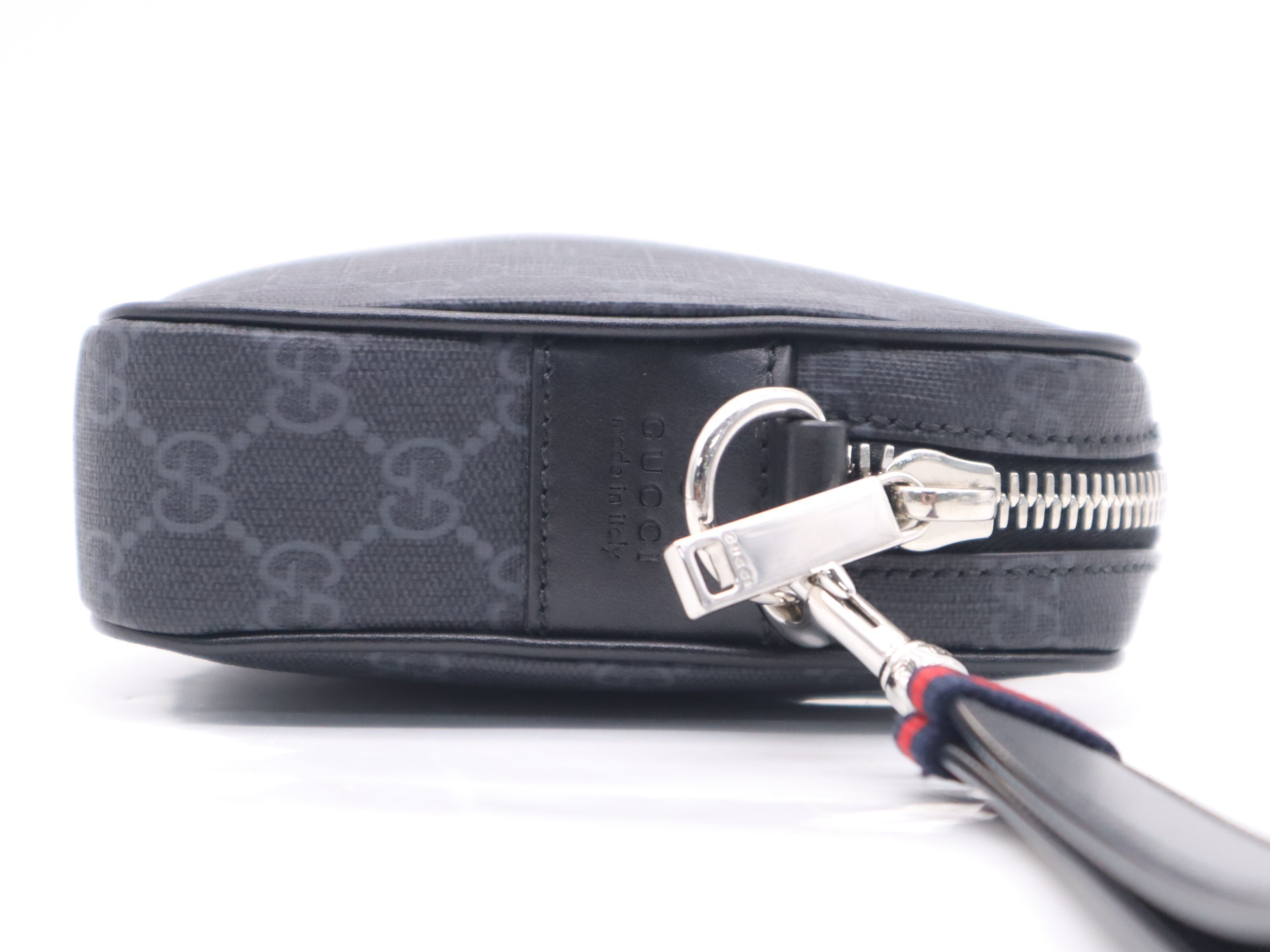 Clutch bag, black, silver hardware — view 5