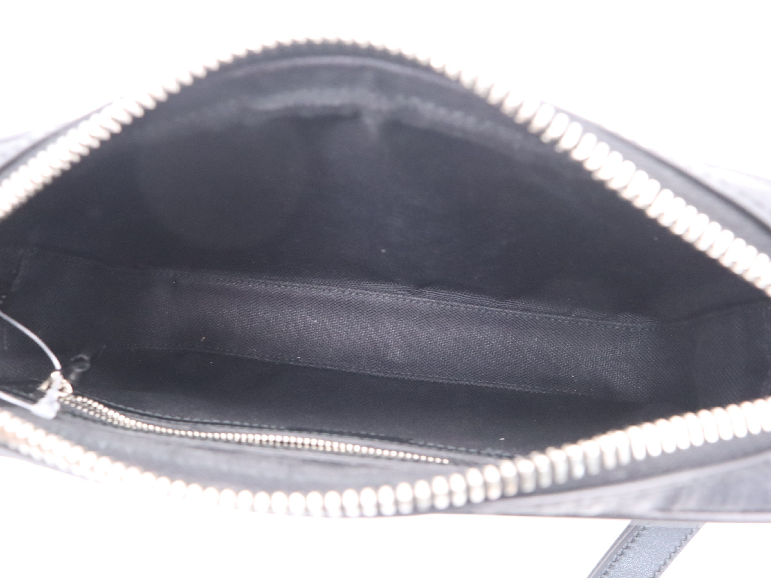 Clutch bag, black, silver hardware — view 7