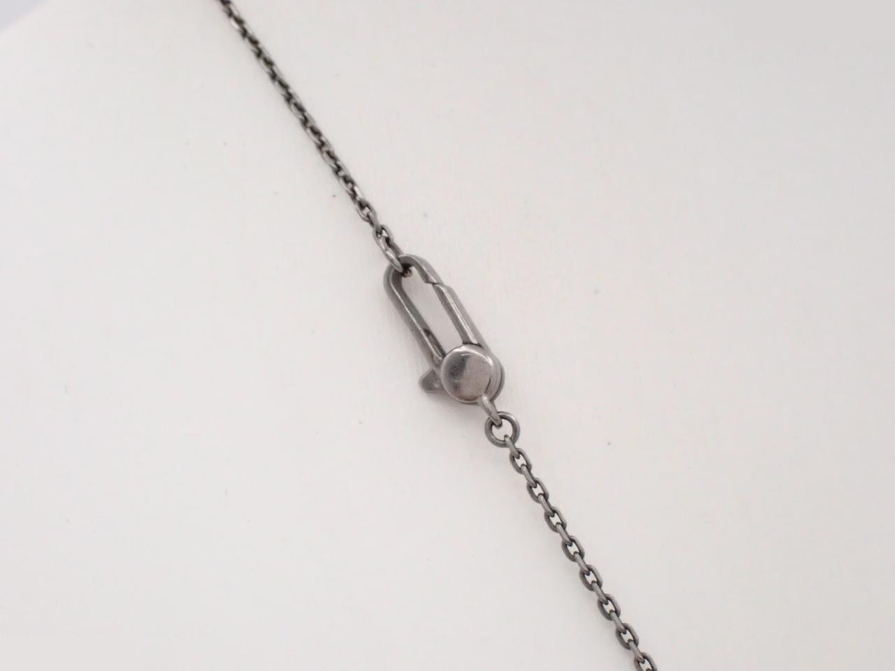 Cross necklace, black, 925 sterling silver, 11.0g, neck circumference approx. 60cm — view 2