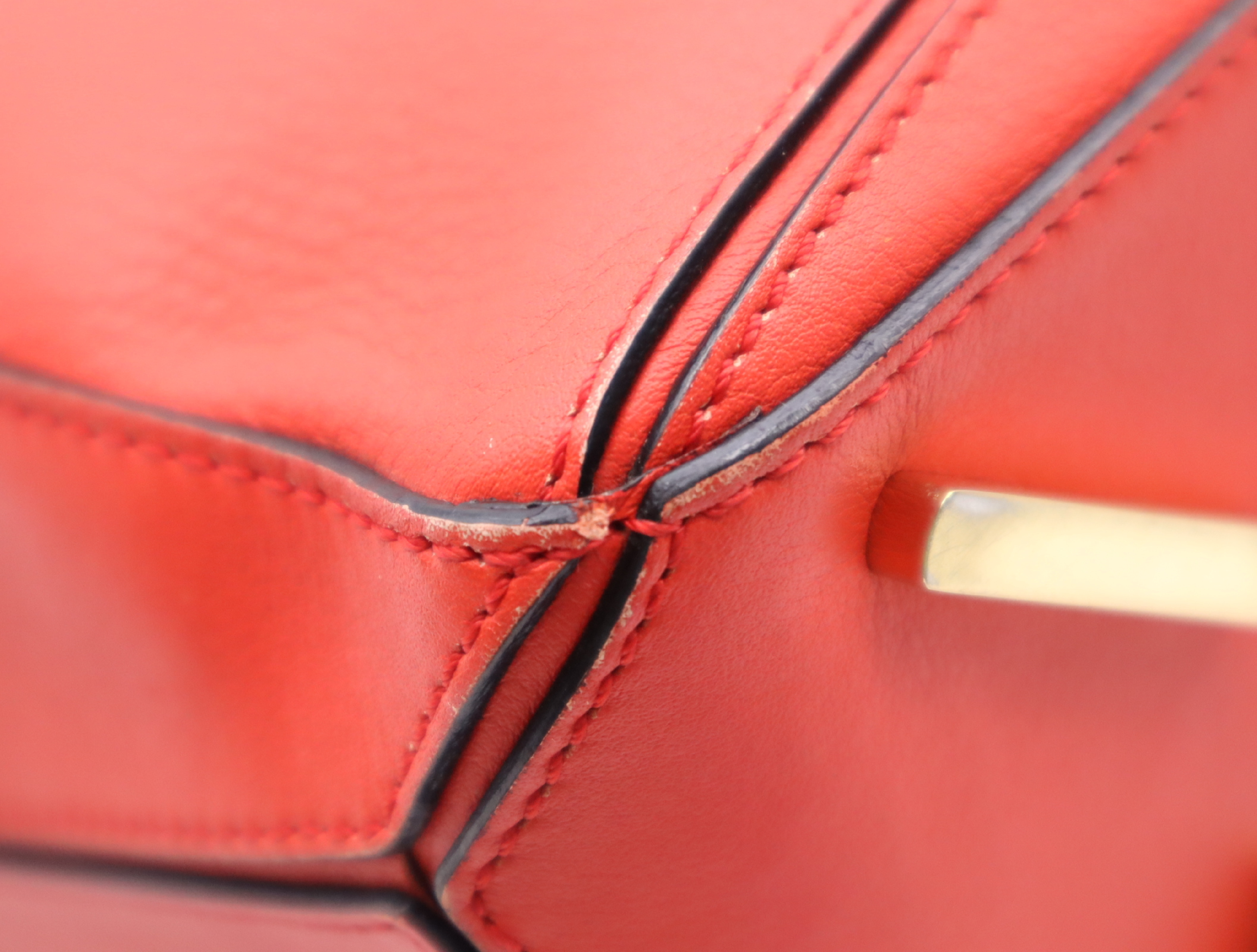 Leather Puzzle Bag Shoulder Bag Red with Shoulder Strap — view 6